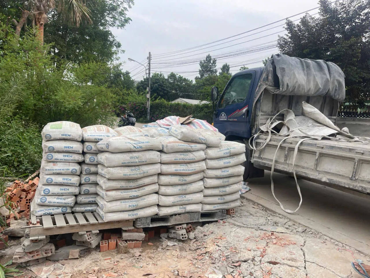 nhập ci măng hà tiên sử dụng tại hs house hội nghĩa tân uyên