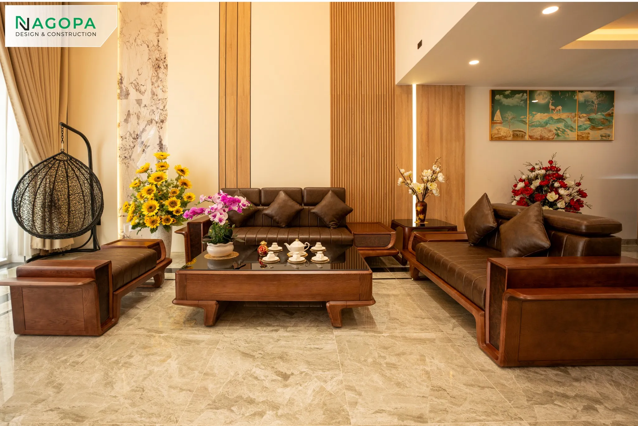 thực tế không gian phòng khách ps home dầu tiếng 1