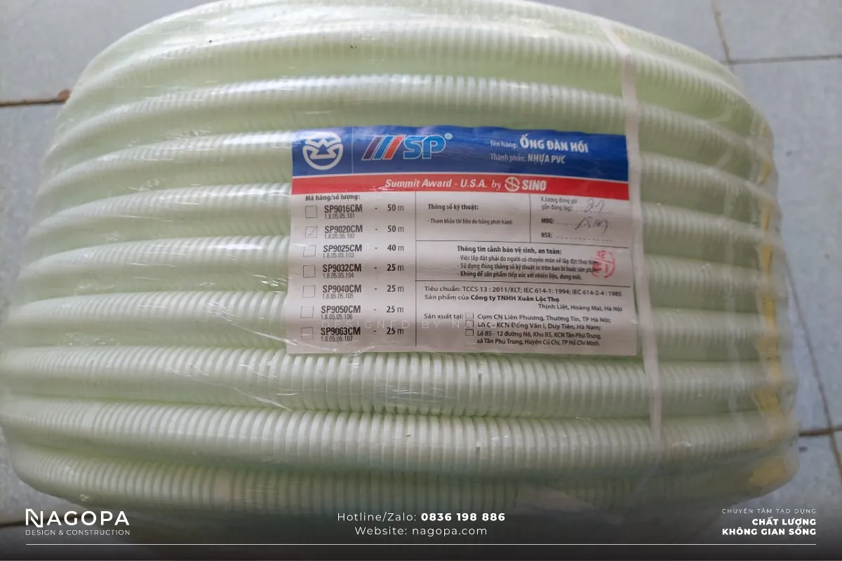 ứng dụng của ống ruột gà trong thi công điện