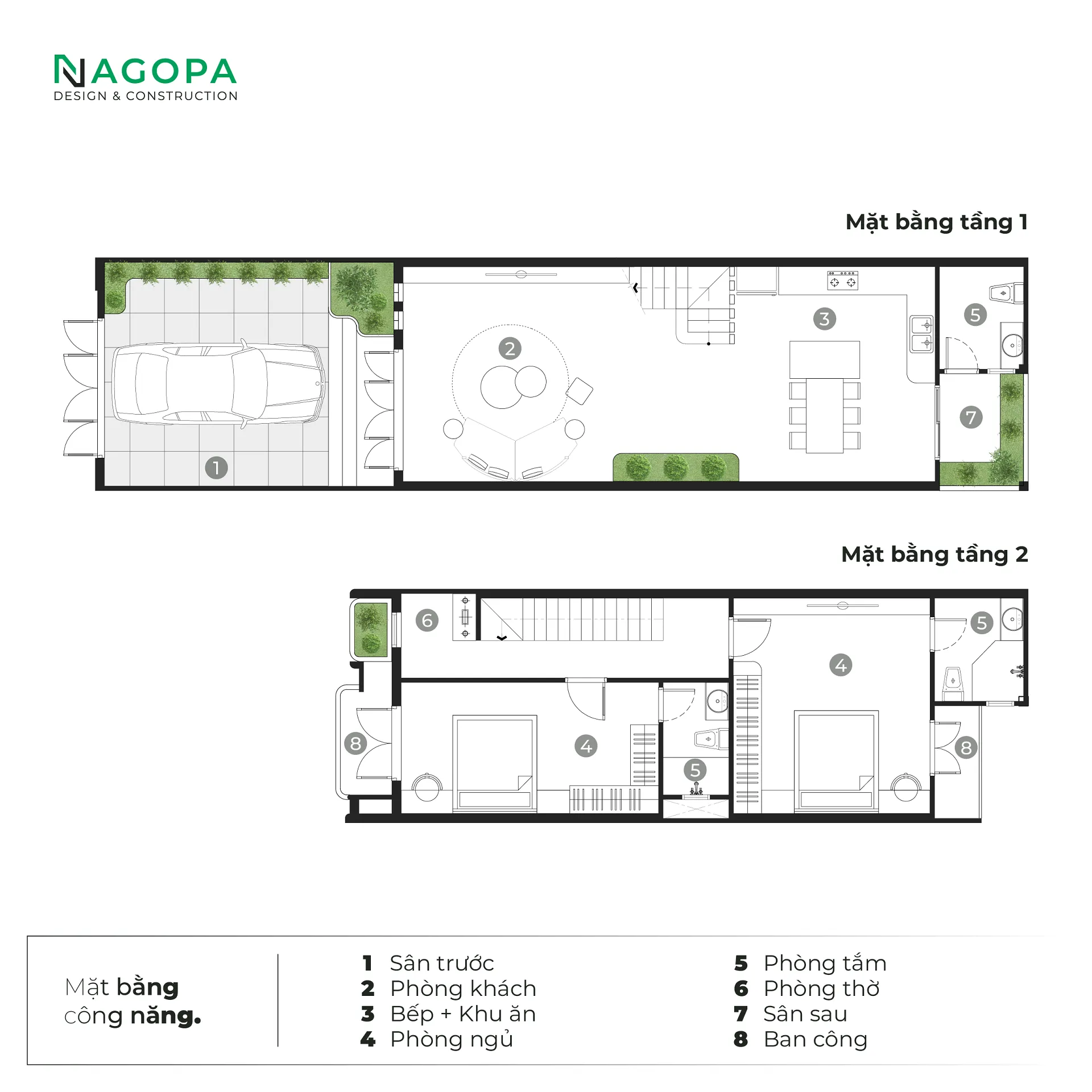 mặt bằng công năng qvs house