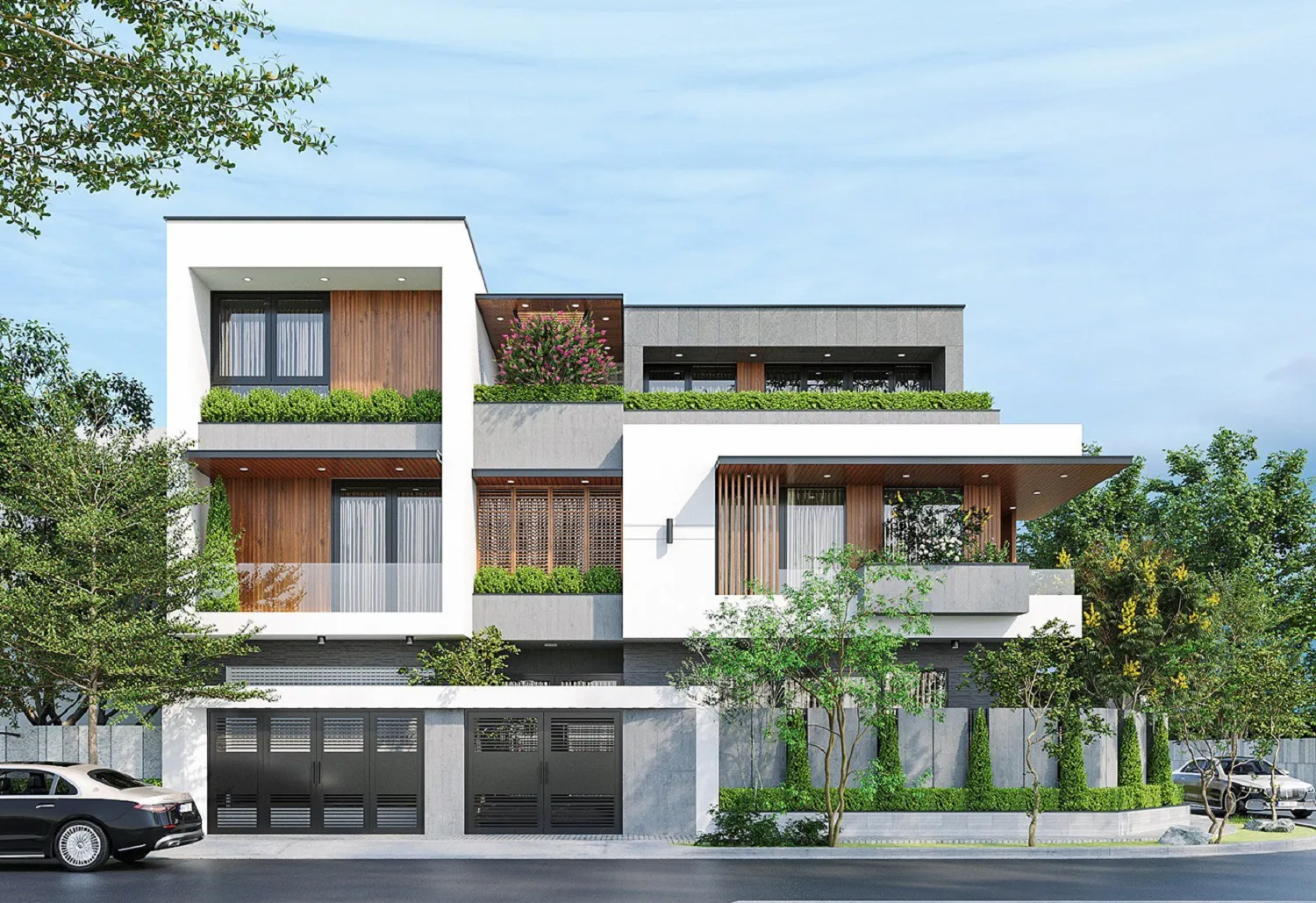 cổng biệt thự phong cách hiện đại