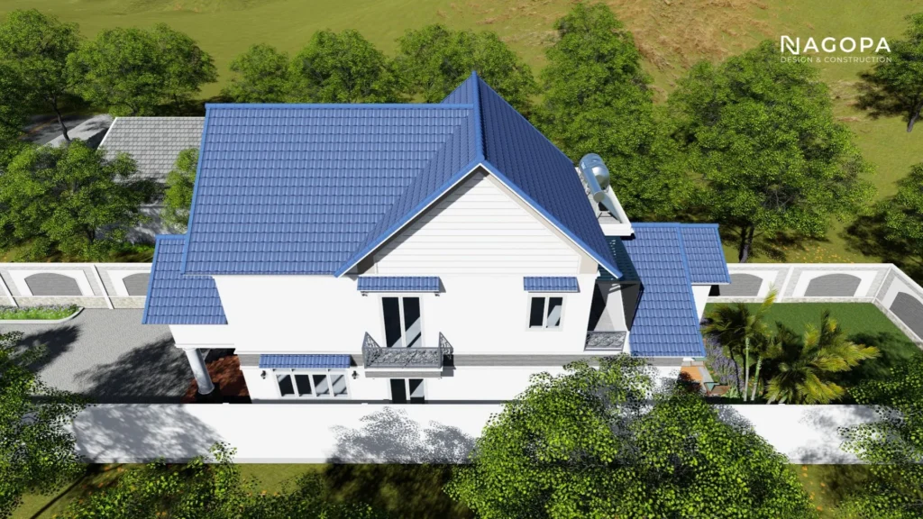 mẫu biệt thự mái thái 2 tầng hiện đại 1