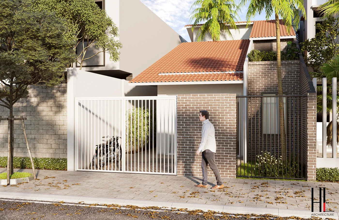 mẫu nhà cấp 4 mái thái dốc 1