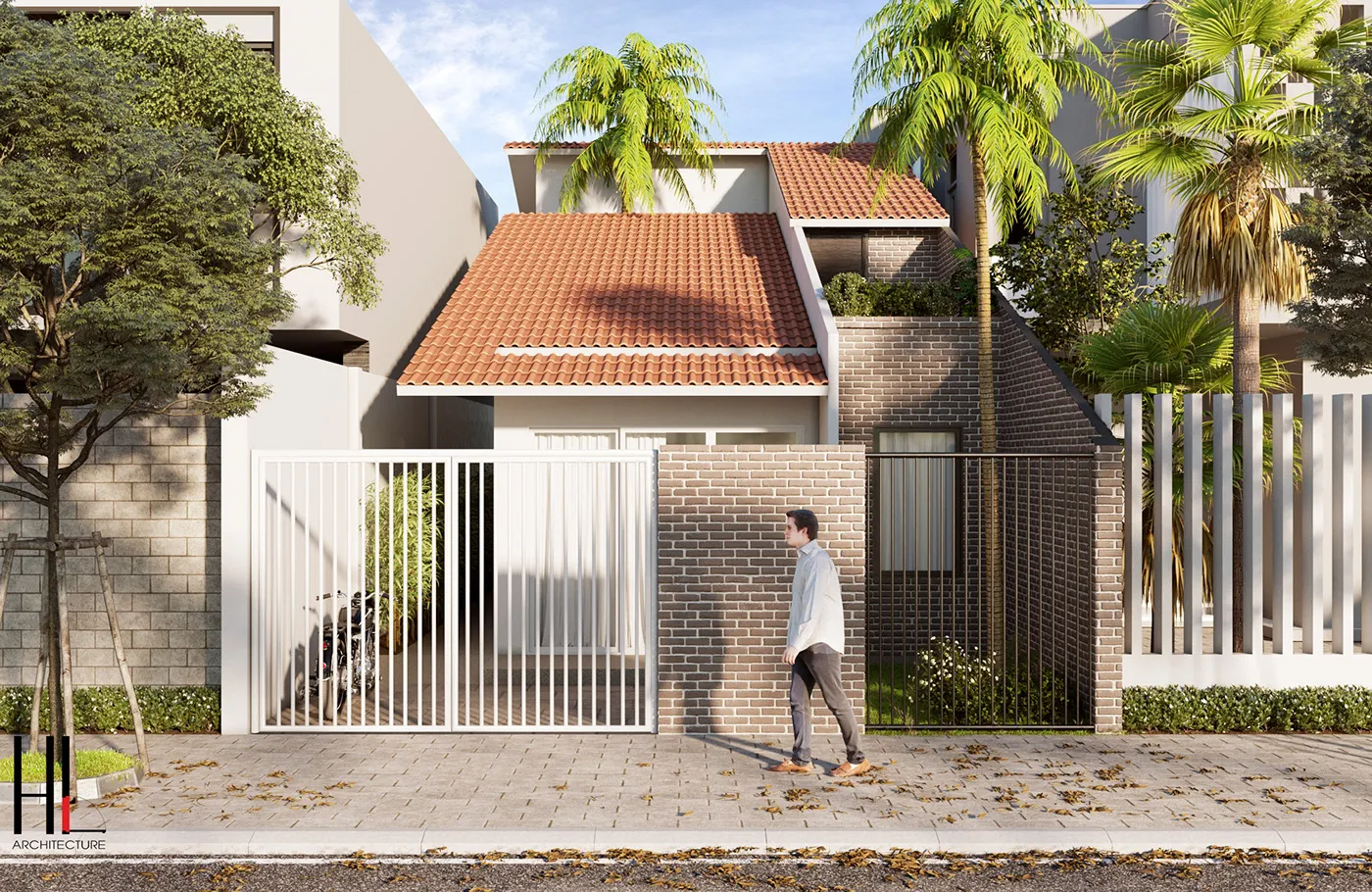 mẫu nhà cấp 4 mái thái dốc