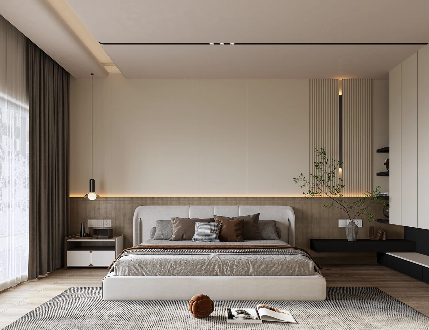 phòng ngủ tối giản giúp tinh thần thư thái