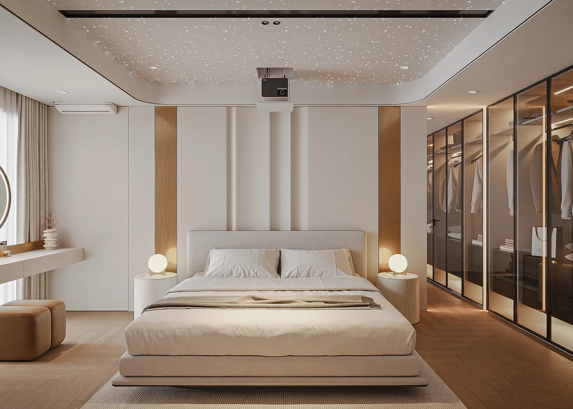 phòng ngủ tối giản hạn chế đồ đạc tập trung vào công năng 1