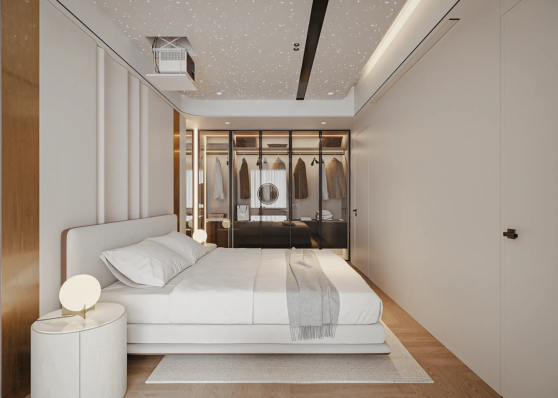 phòng ngủ tối giản hạn chế đồ đạc tập trung vào công năng