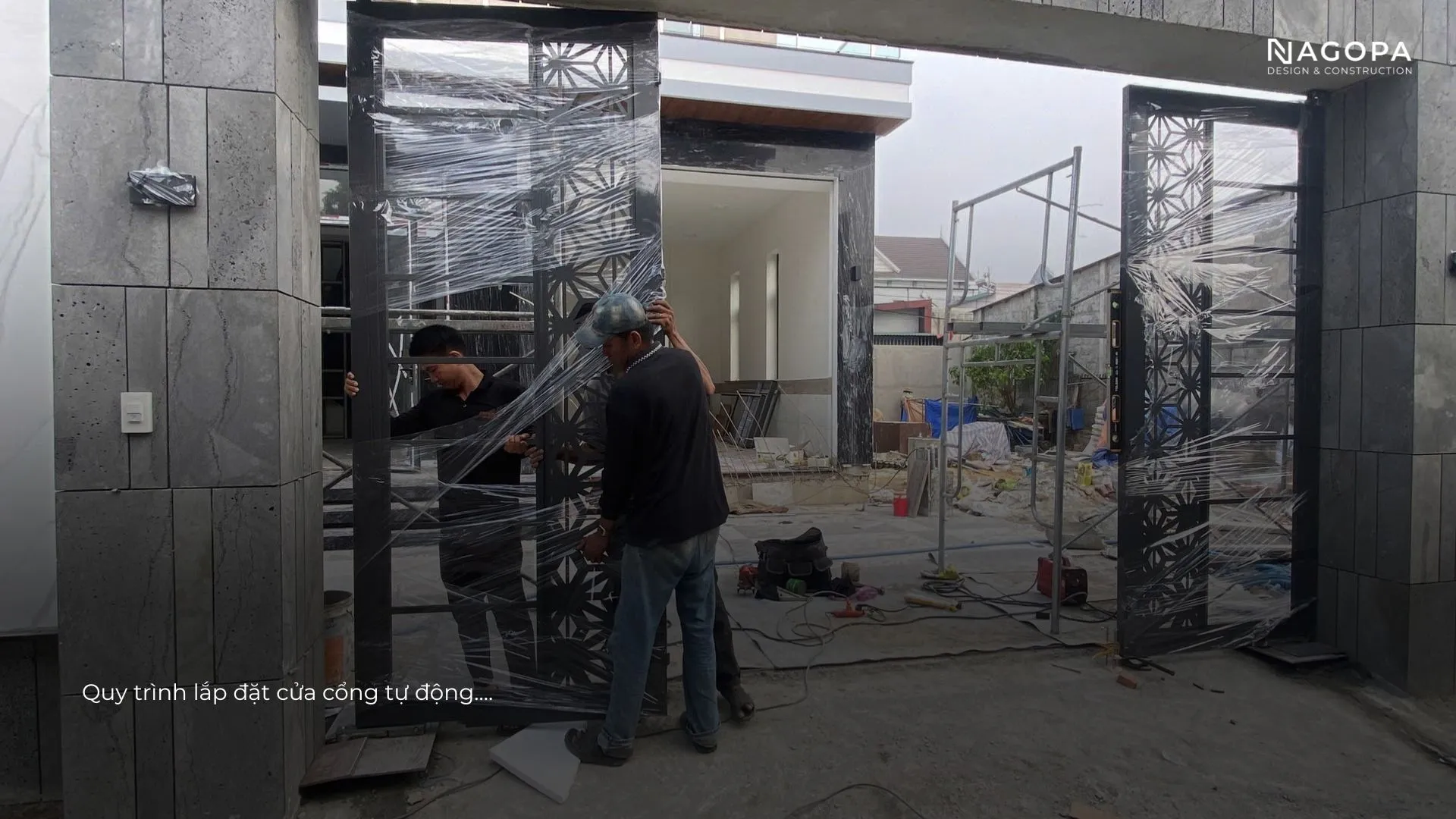 quy trình lắp đặt cửa cổng tự động