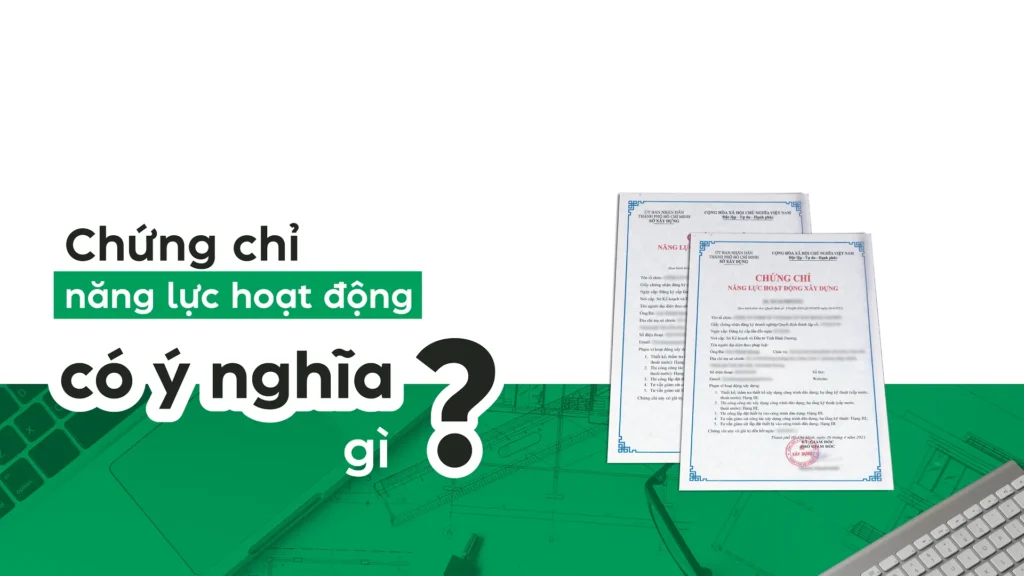 chứng chỉ năng lực hoạt động xây dựng