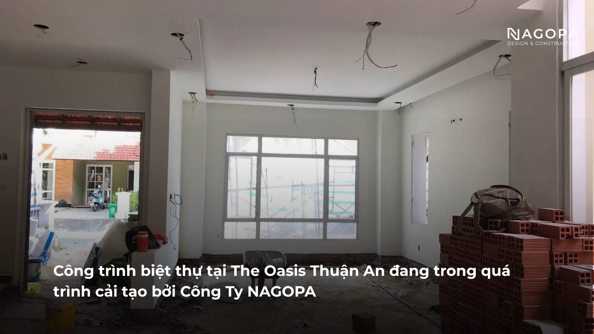 công trình biệt thự đang được công ty nagopa thi công cải tạo 1