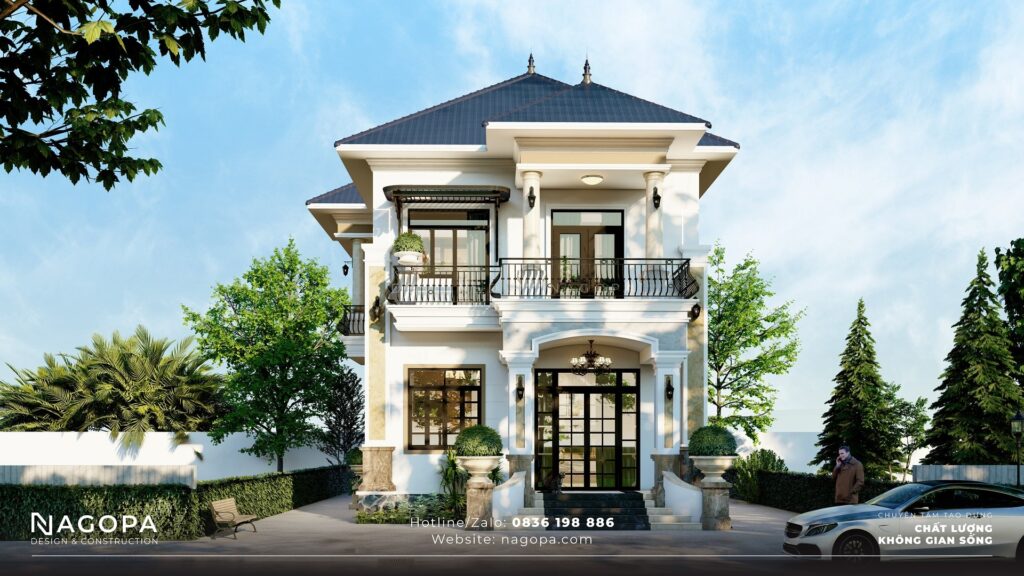 mặt tiền biệt thự hướng nam