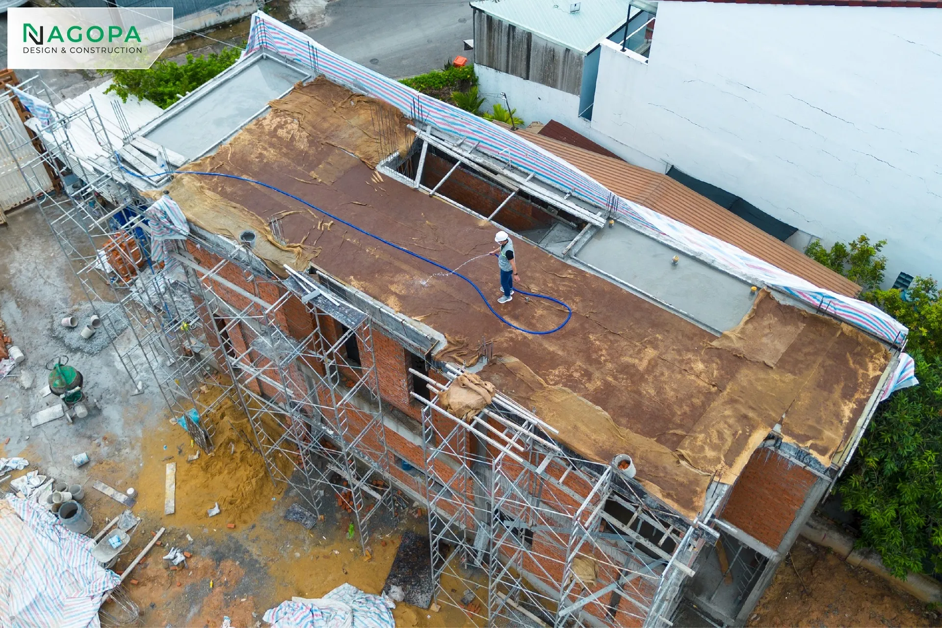 bảo dưỡng bê tông dầm sàn tầng 3 HN's House tại Phường Phú Lợi 1