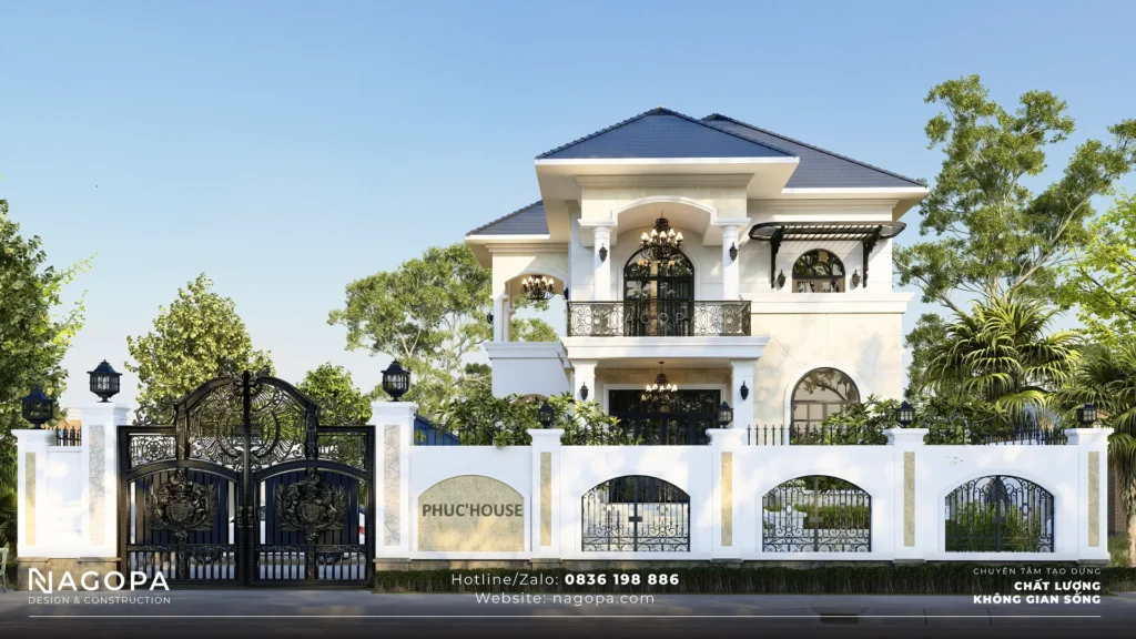 concept biệt thự mái nhật 2 tầng