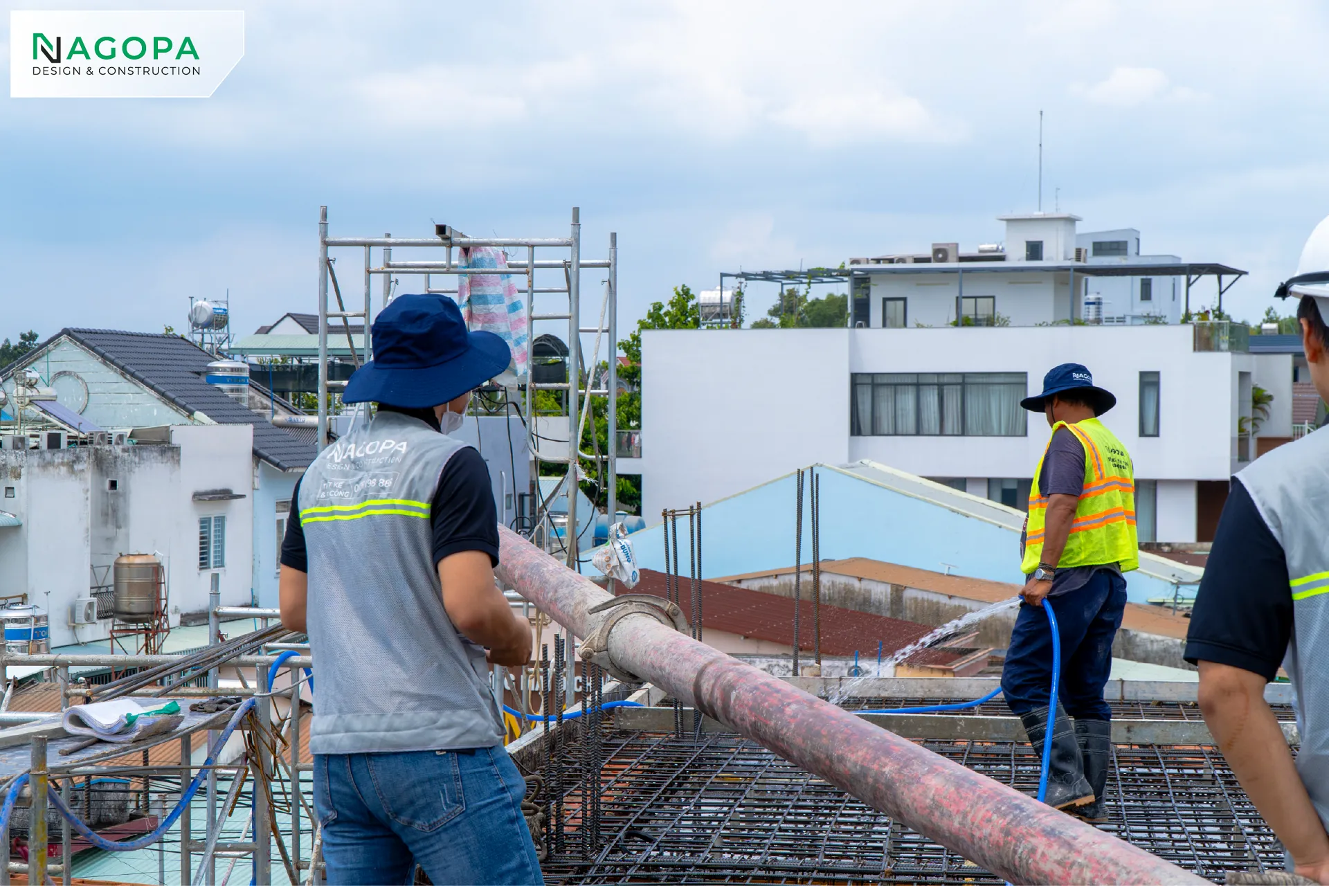 đổ bê tông dầm sàn tầng 3 HN's House Phú Lợi 7