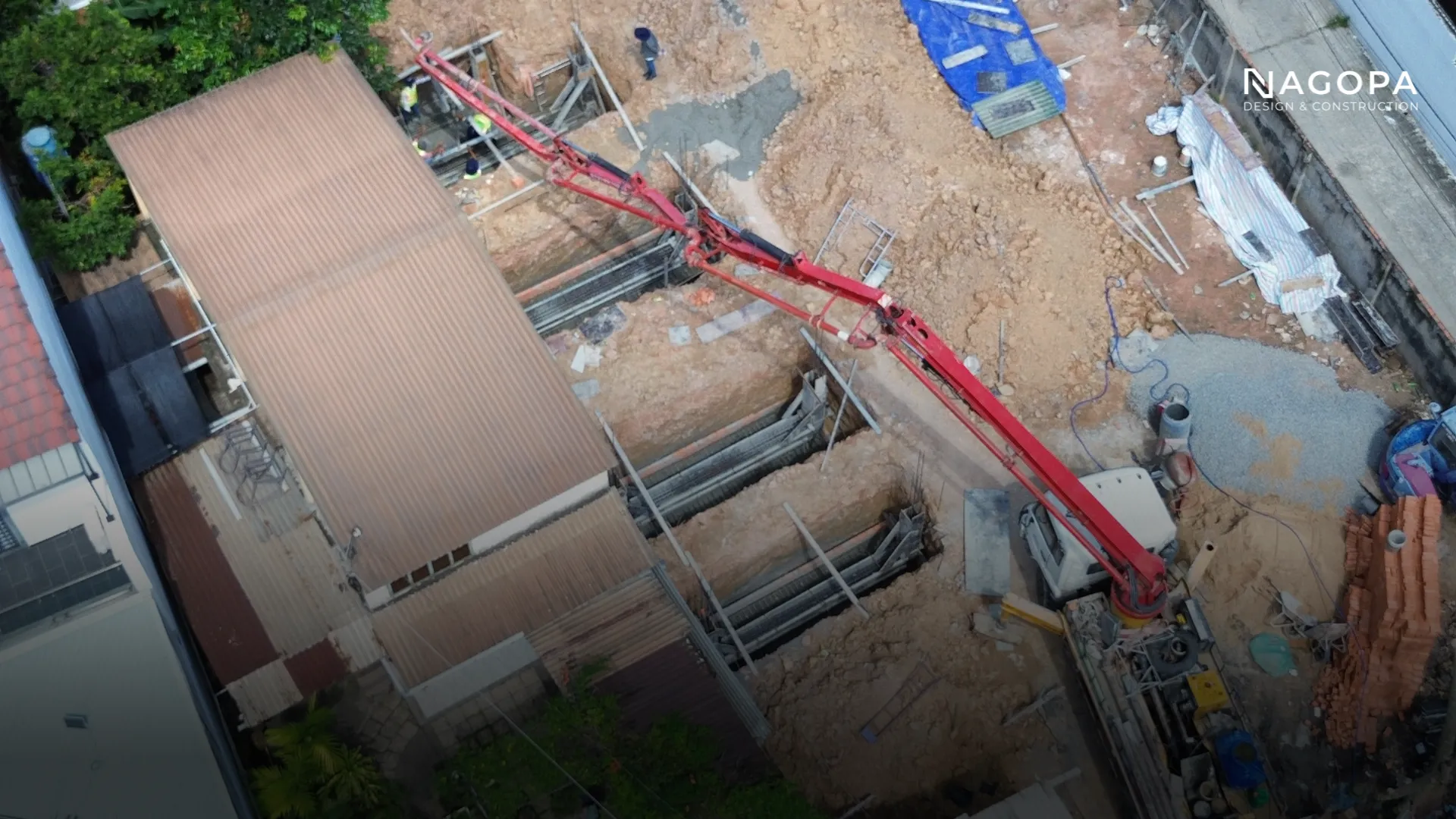 đổ bê tông móng nhà