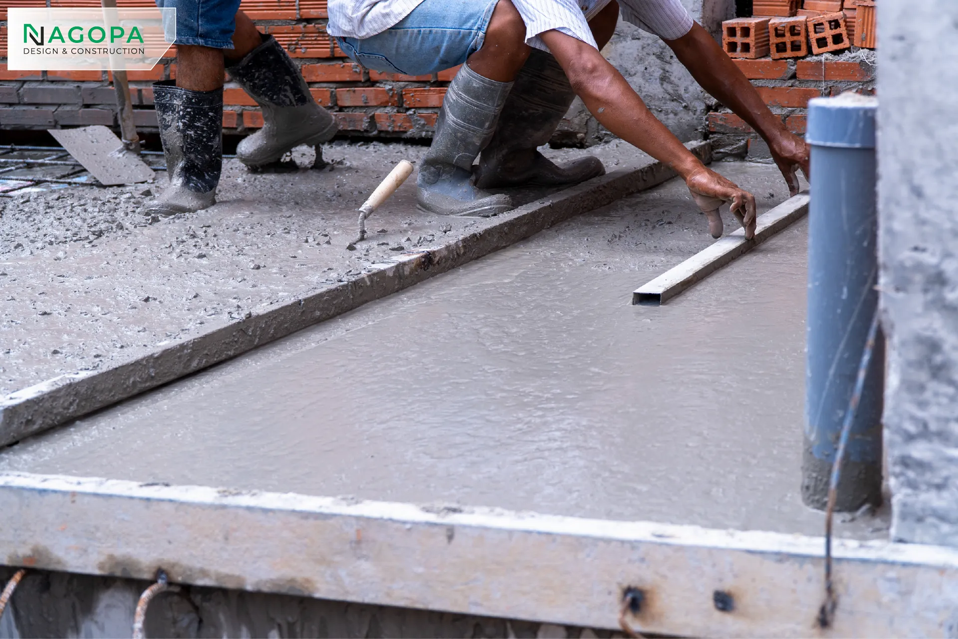 đổ bê tông nền trệt tại HNs House nhà 4 tầng phú lợi 3