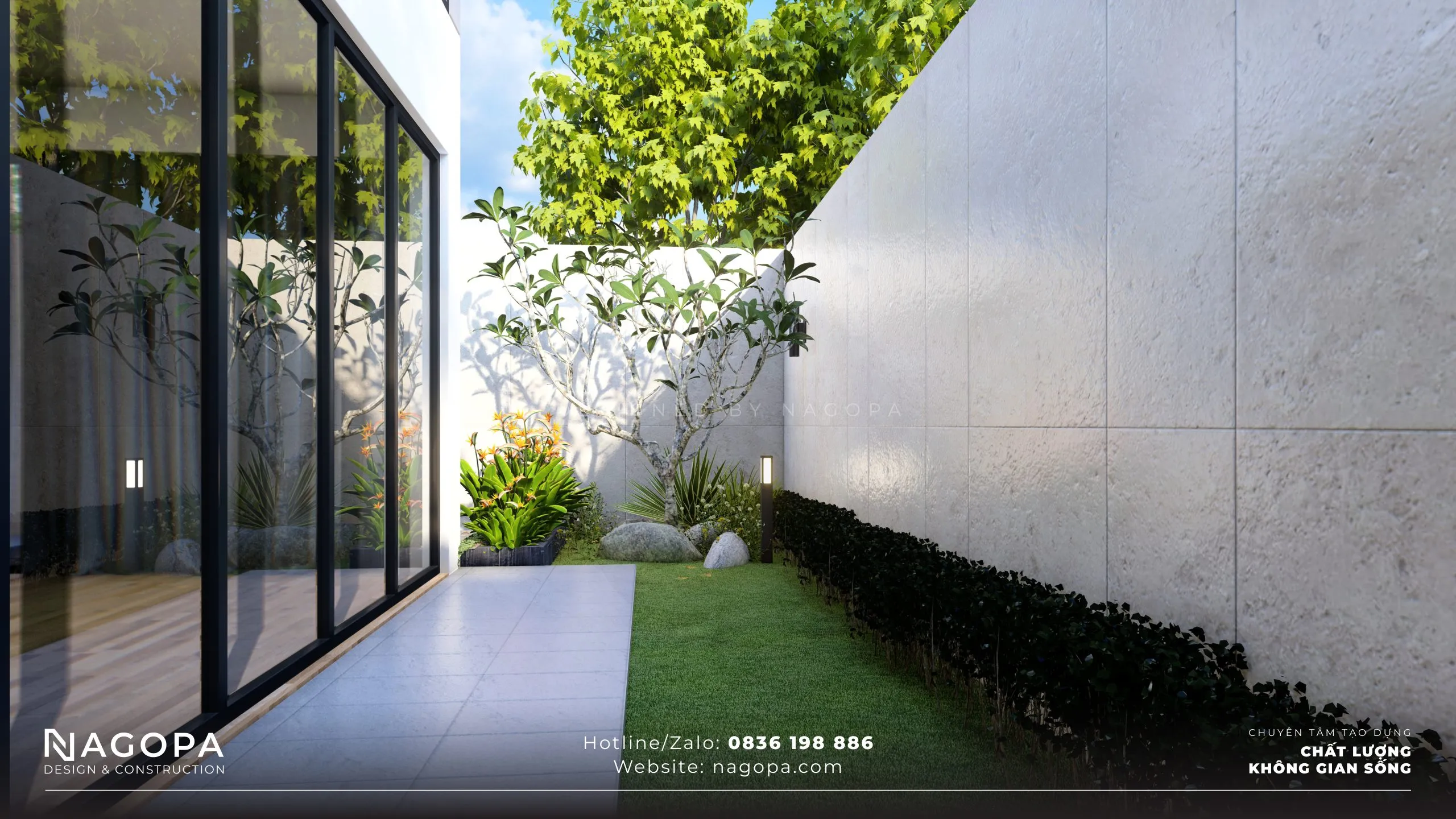 biệt thự 3 tầng hiện đại tối giản 1