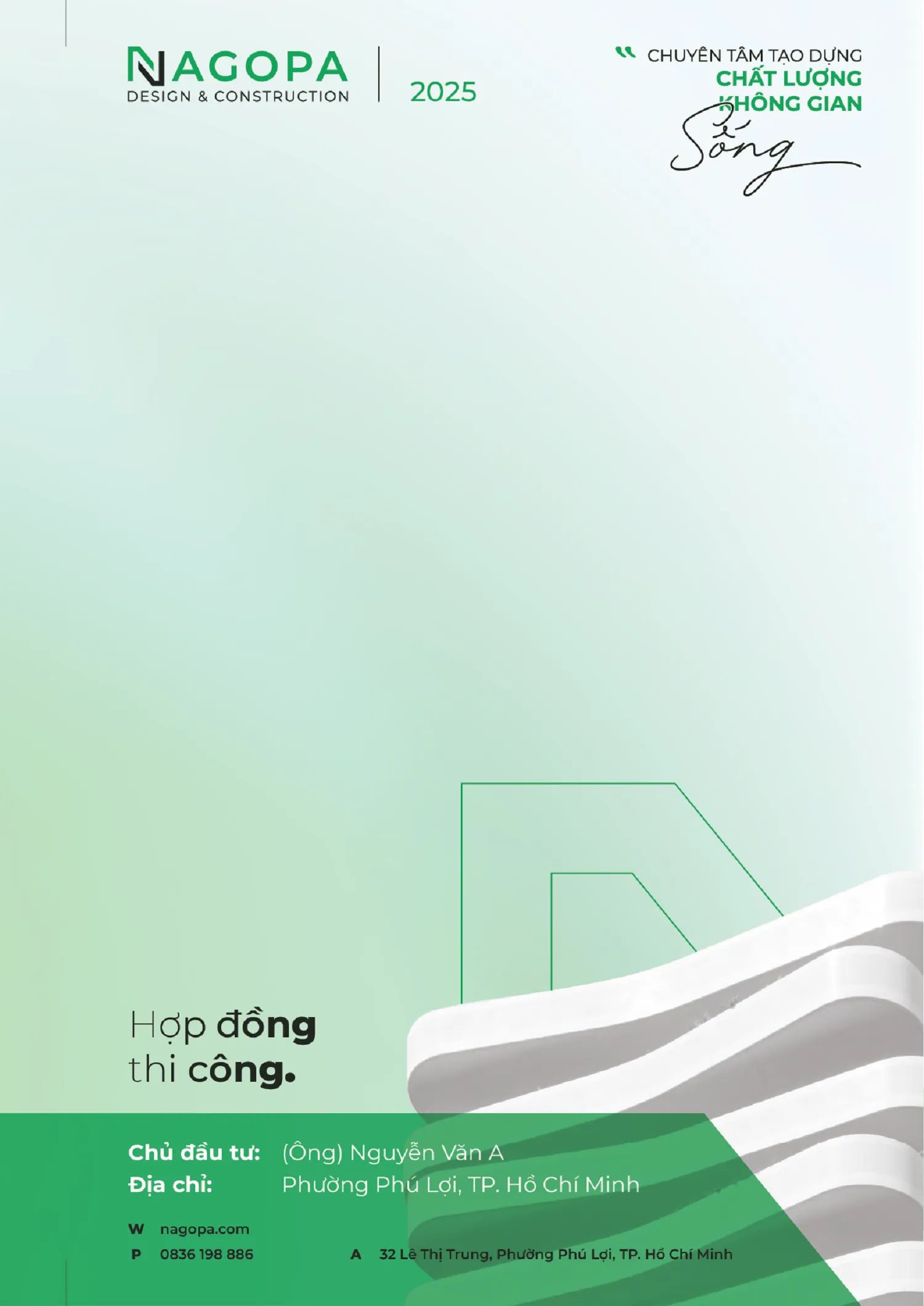 bìa hợp đồng xây nhà trọn gói