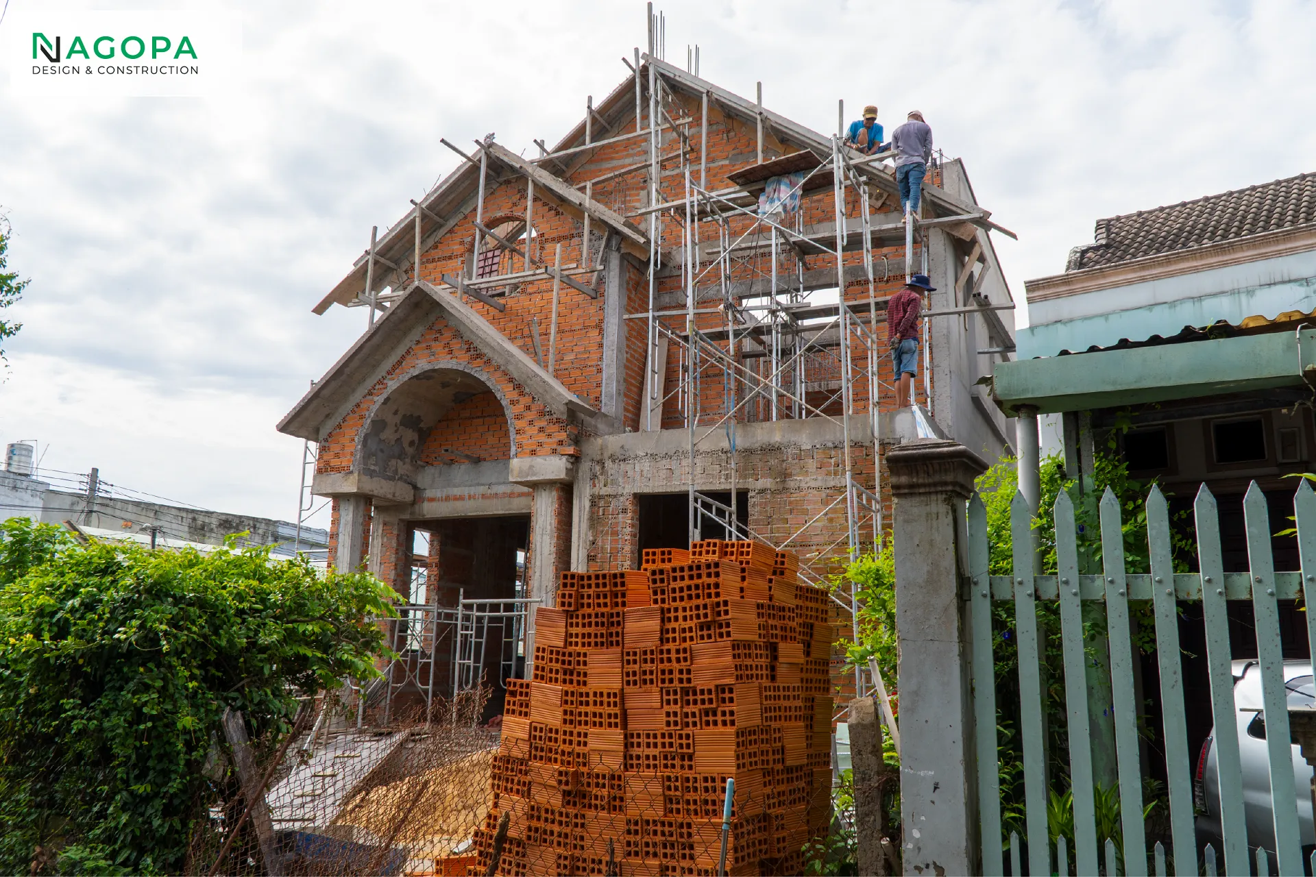 giai đoạn tô trát tường công trình HPs House Thủ Dầu Một 1