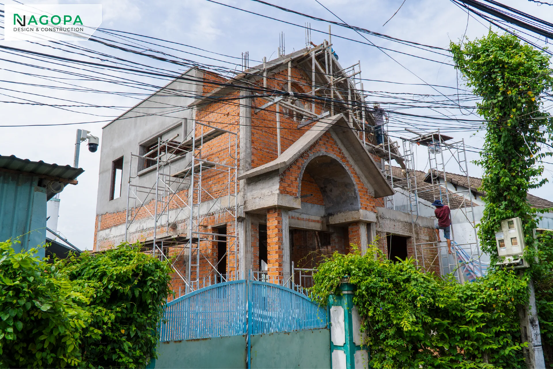 giai đoạn tô trát tường công trình HPs House Thủ Dầu Một 3