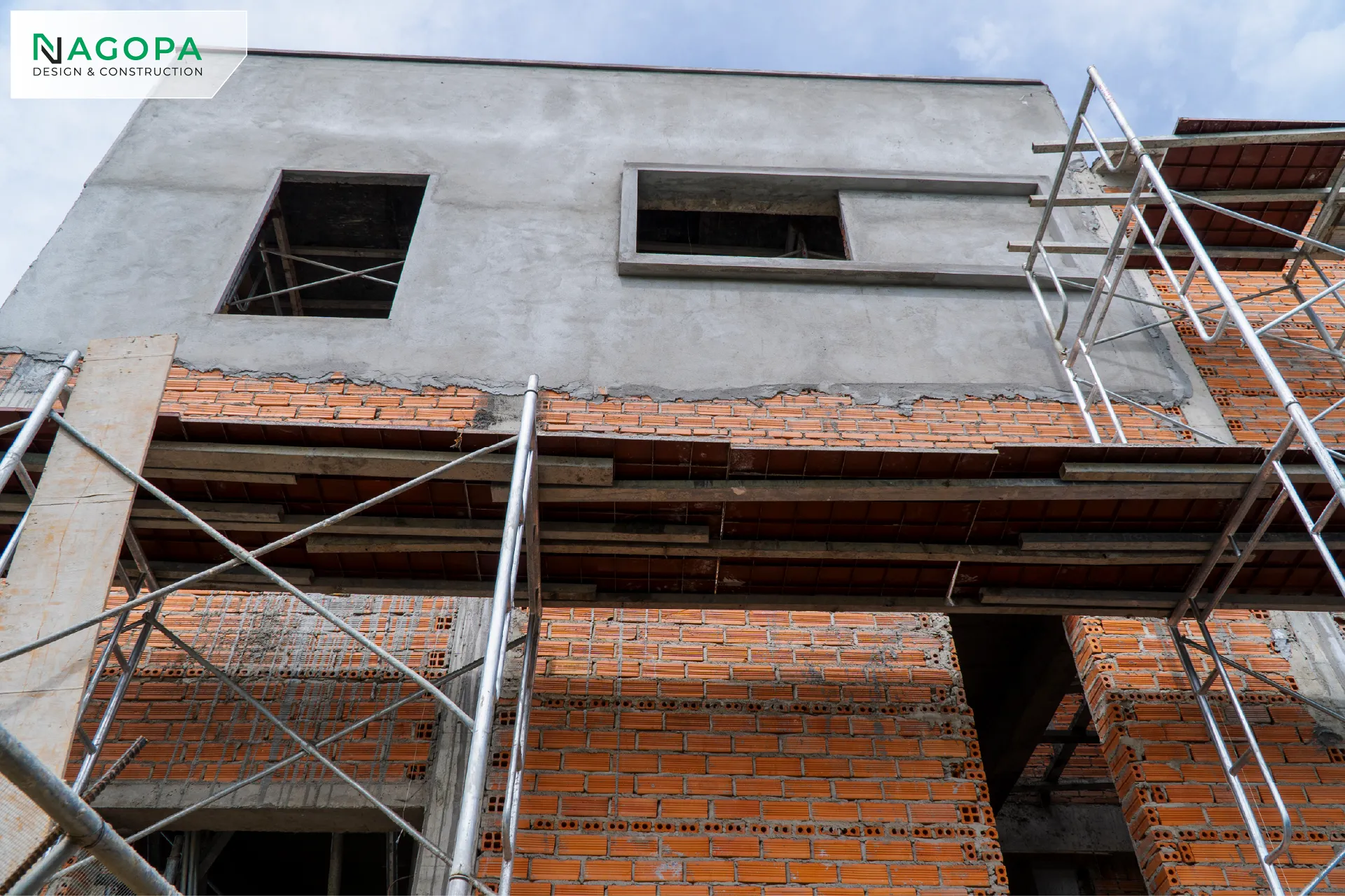 giai đoạn tô trát tường công trình HPs House Thủ Dầu Một 4