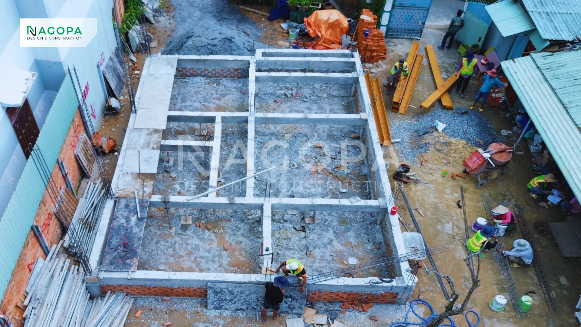 hoàn thành bê tông đà kiềng hps house 2 tầng thủ dầu một 1