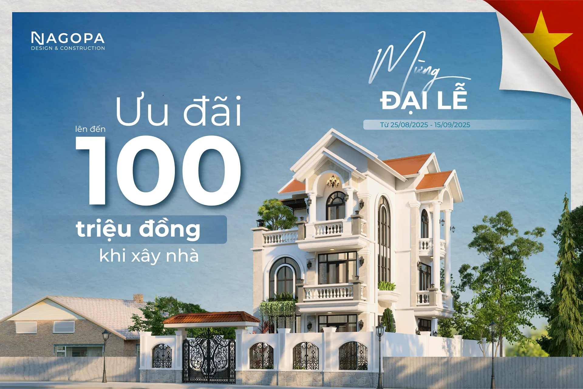 nhận ưu đãi 2/9 khi xây nhà cùng nagopa