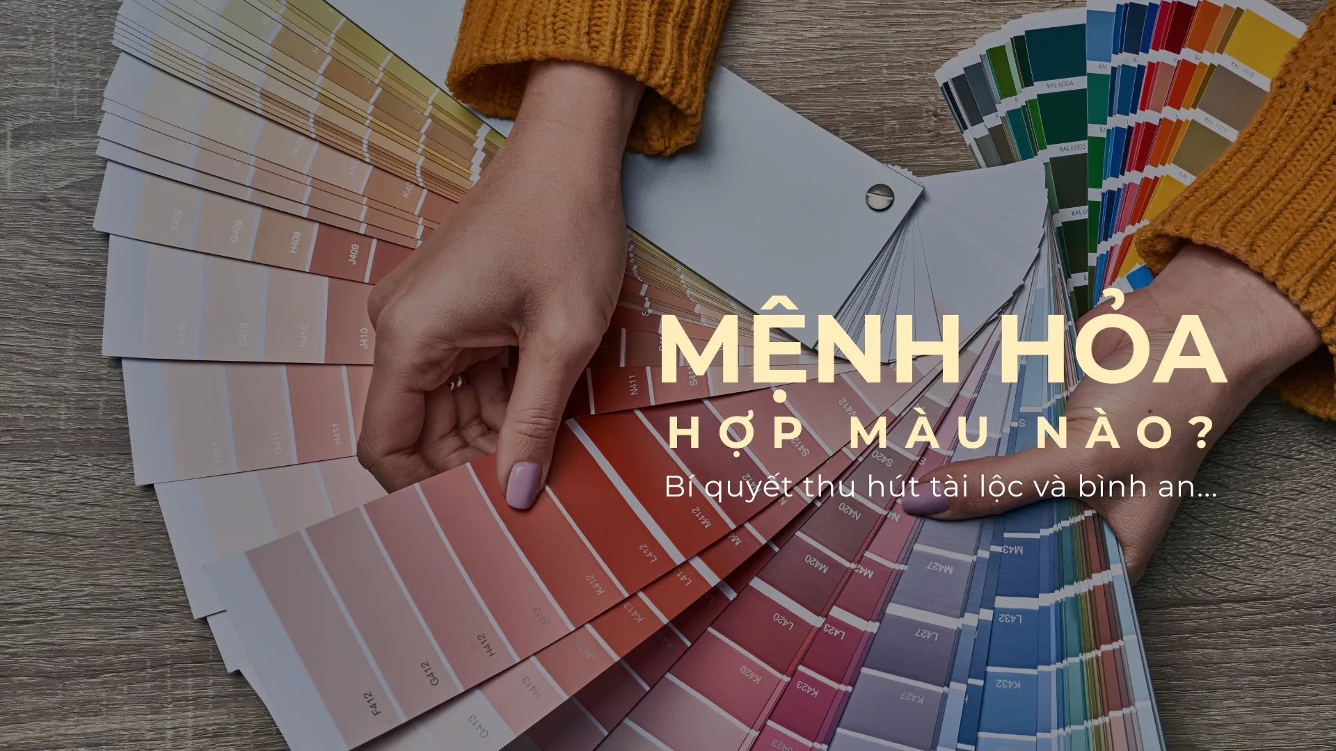 bảng màu phong thủy cho người mệnh hỏa