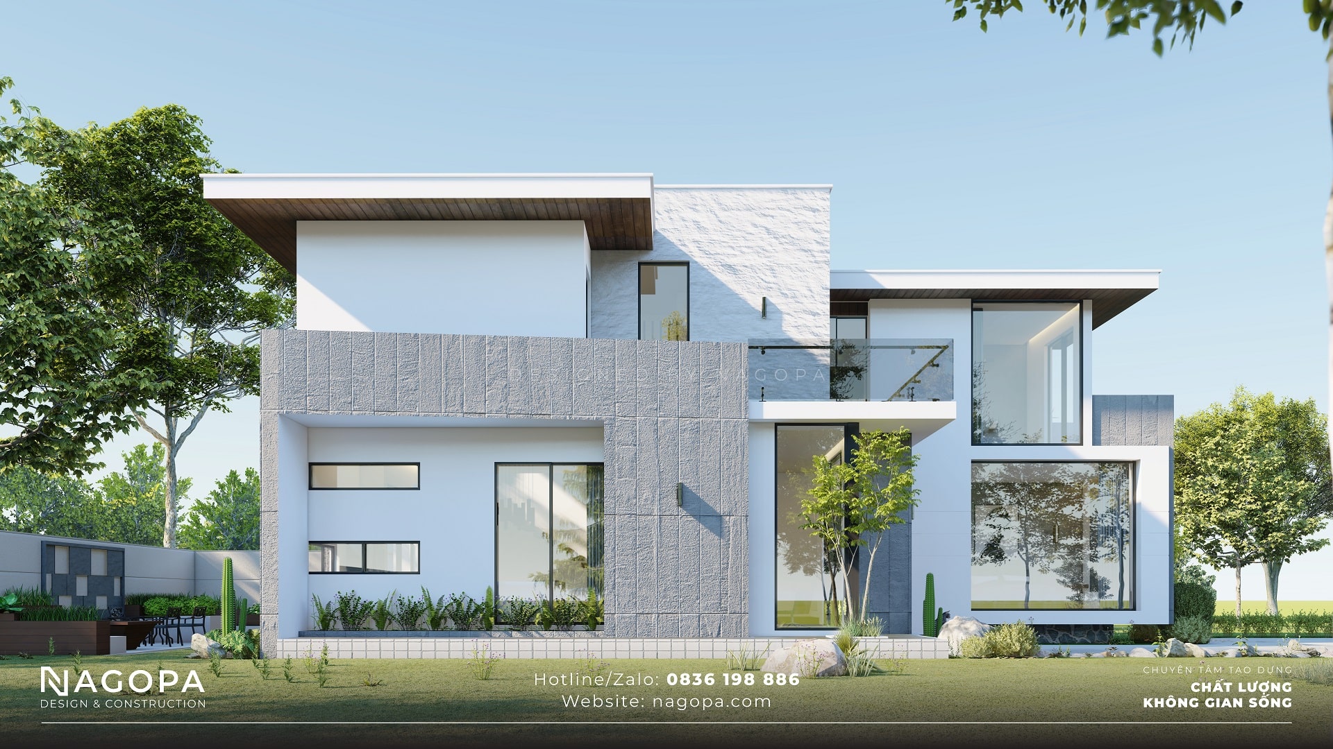 Thiết kế biệt thự 2 tầng 150m2 với không gian mở