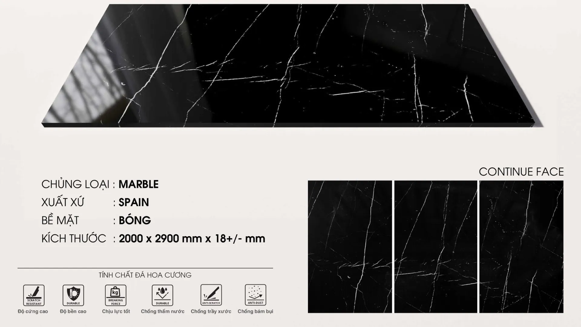 đá marble đen tia chớp