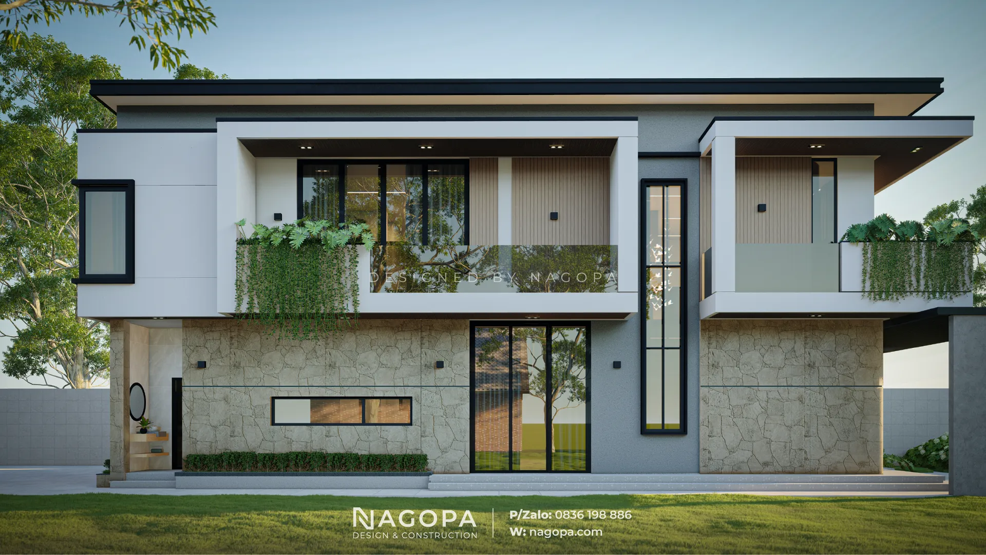 kiến trúc NT's House biệt thự hiện đại tại Bắc Tân Uyên