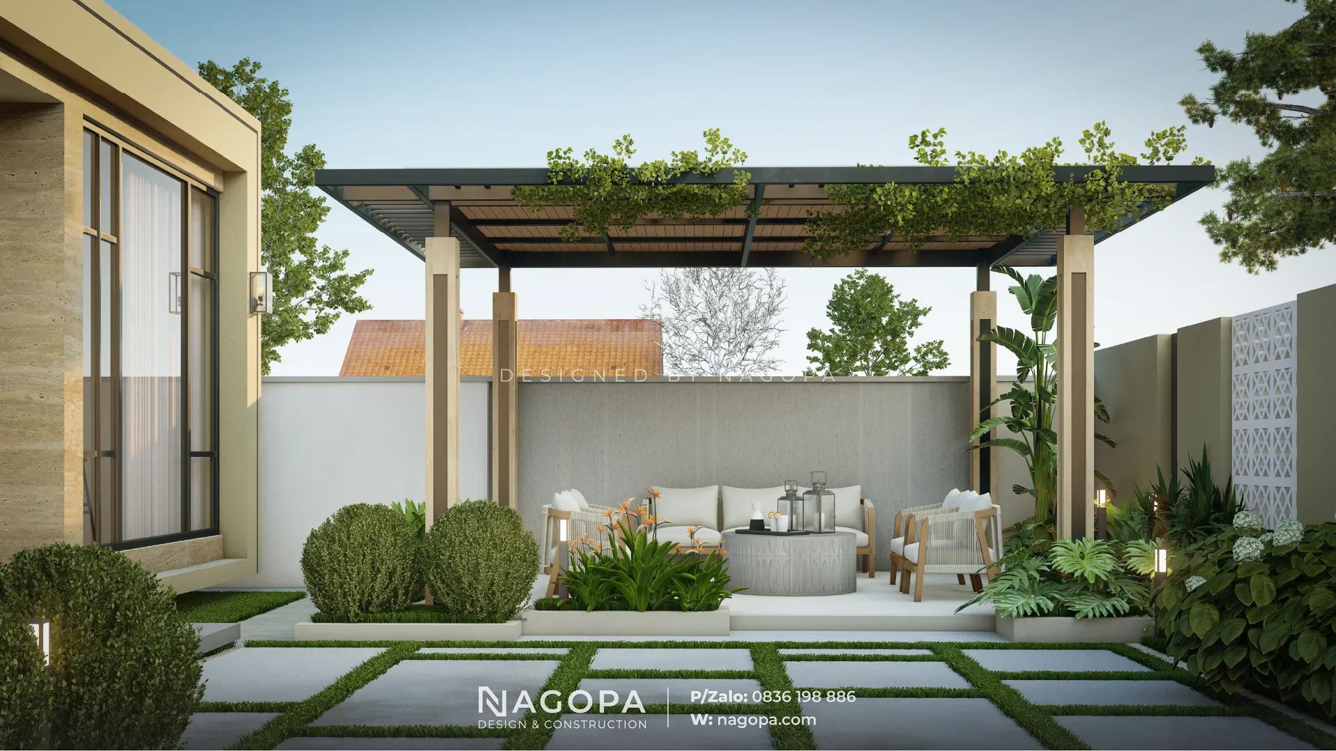 Sunrise Home - Tổ ấm hiện đại, mái dốc bình dị | GO2562 12