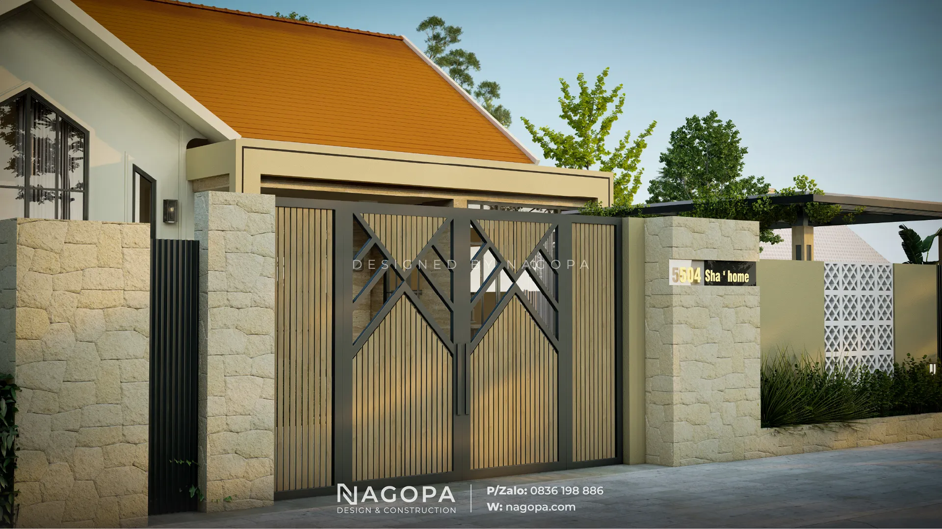 Sunrise Home - Tổ ấm hiện đại, mái dốc bình dị | GO2562 9
