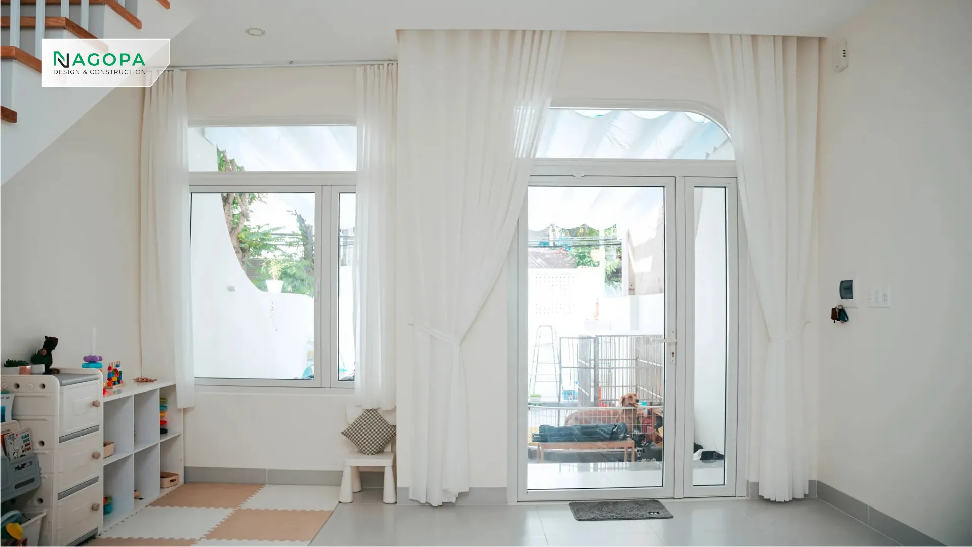 công trình nhà chị hằng thủ dầu một được nagopa sử dụng cửa nhôm xingfa việt nam