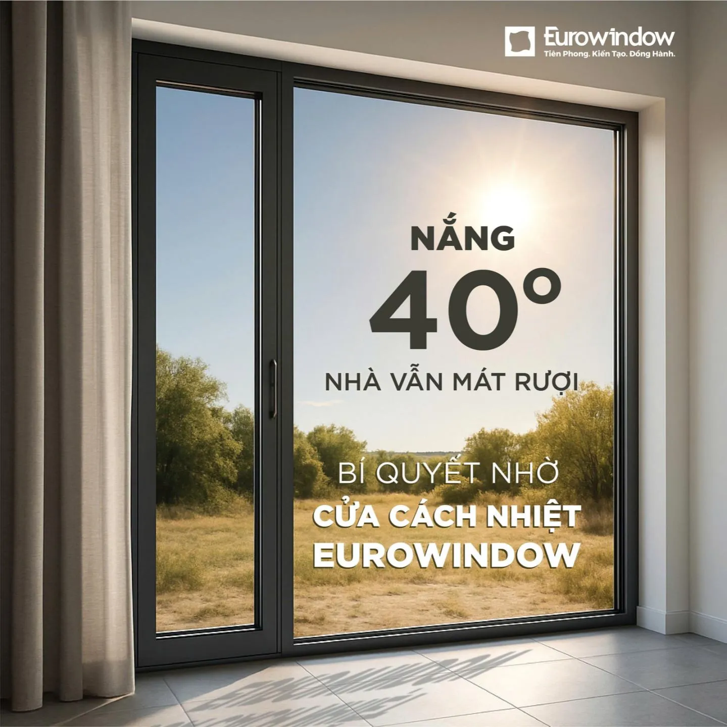 Cửa nhôm Eurowindow có cầu cách nhiệt tiêu chuẩn Châu Âu
