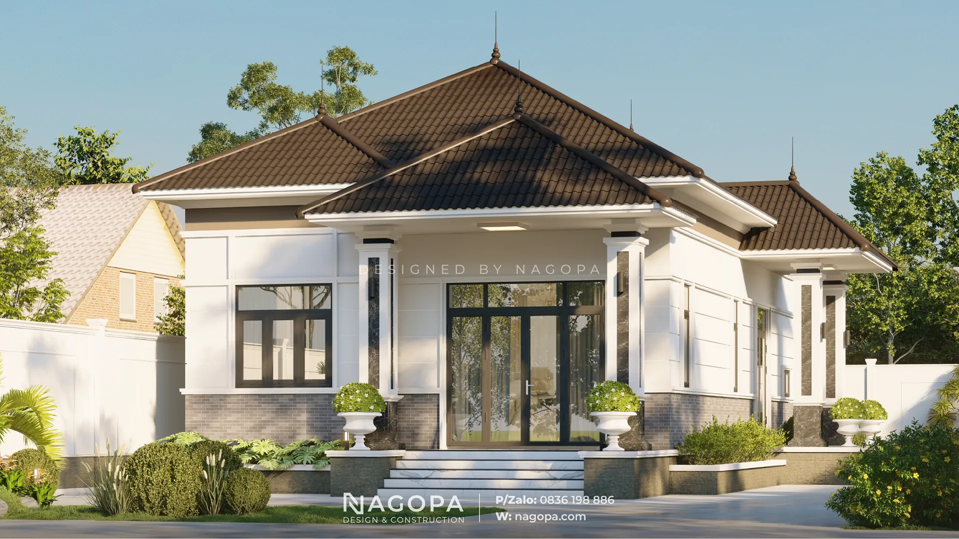 nhà cấp 4 mái nhật hiện đại 180m2 tại bắc tân uyên