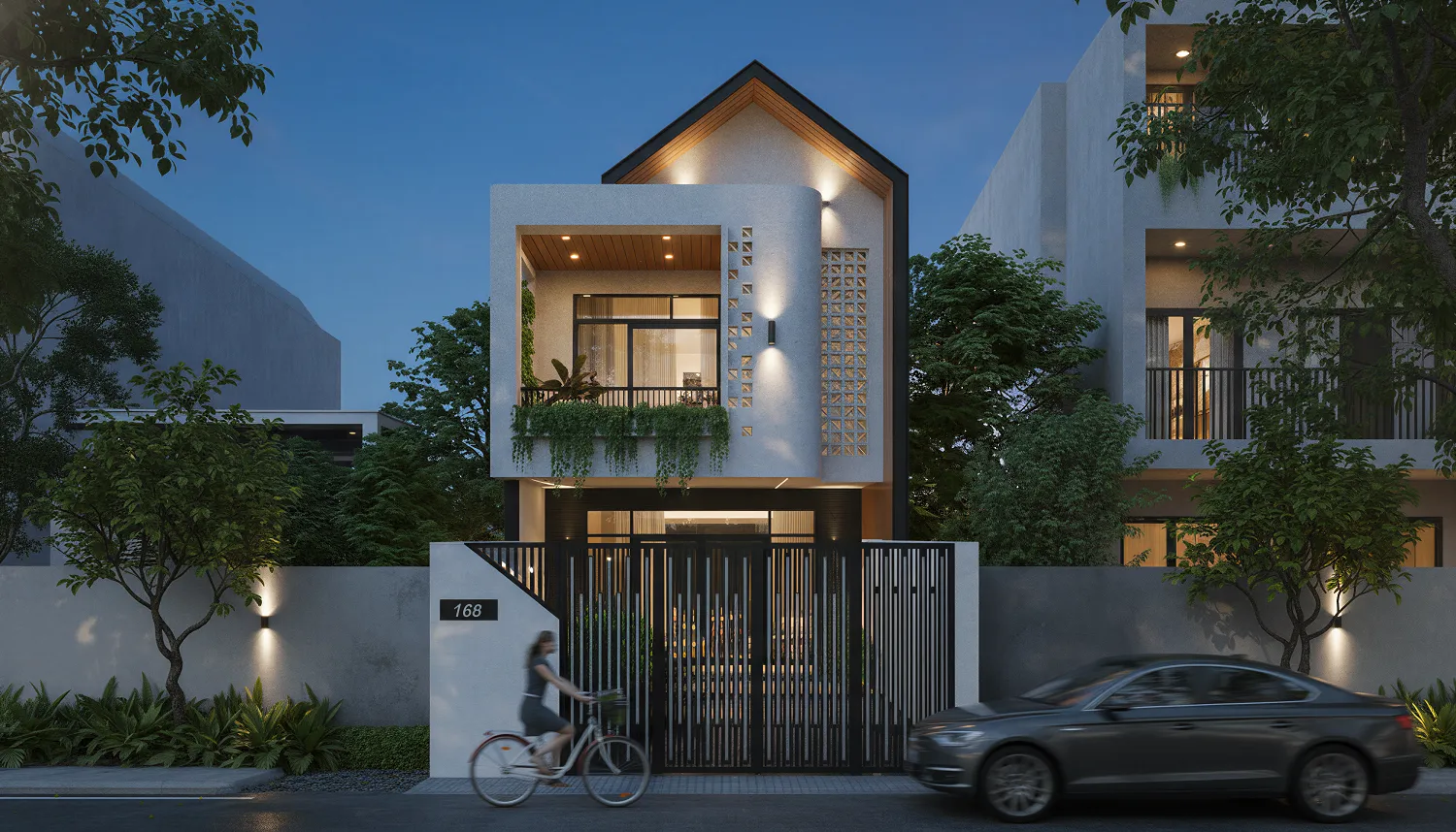 Nhà phố 2 tầng 5x15 công năng 2 phòng ngủ gia đình trẻ