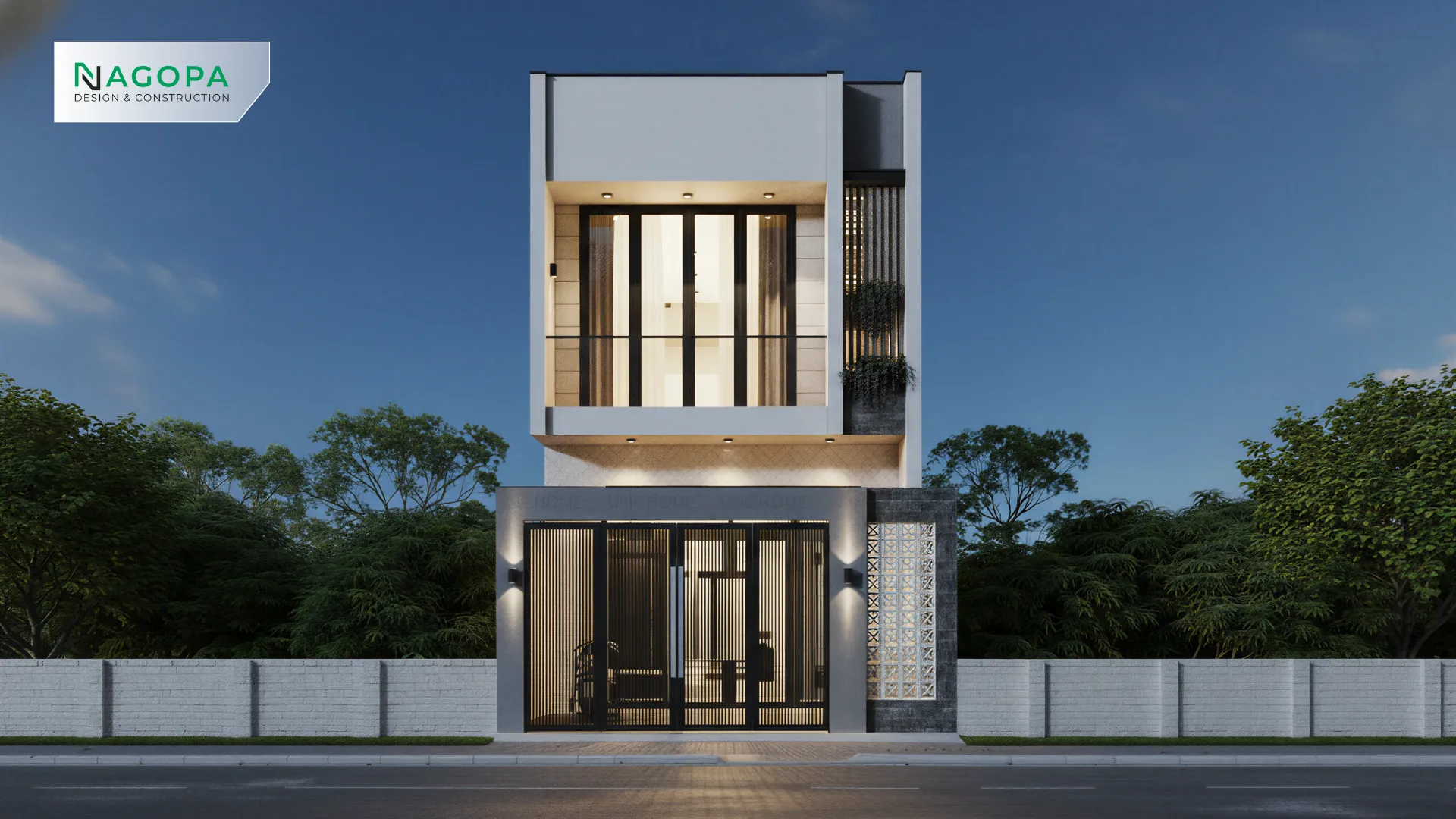 Mẫu nhà 1 trệt 1 lầu dưới 1 tỷ Hiện đại khối hộp – Tối giản và tiện nghi