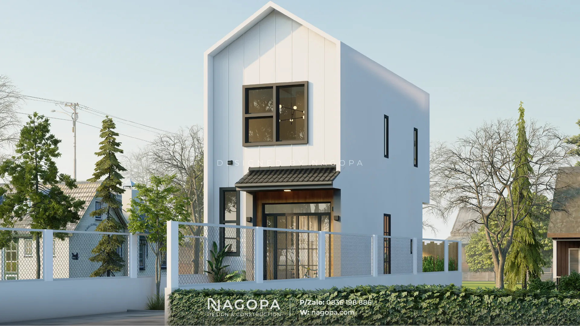 Mẫu nhà 1 trệt 1 lầu dưới 1 tỷ tối giản