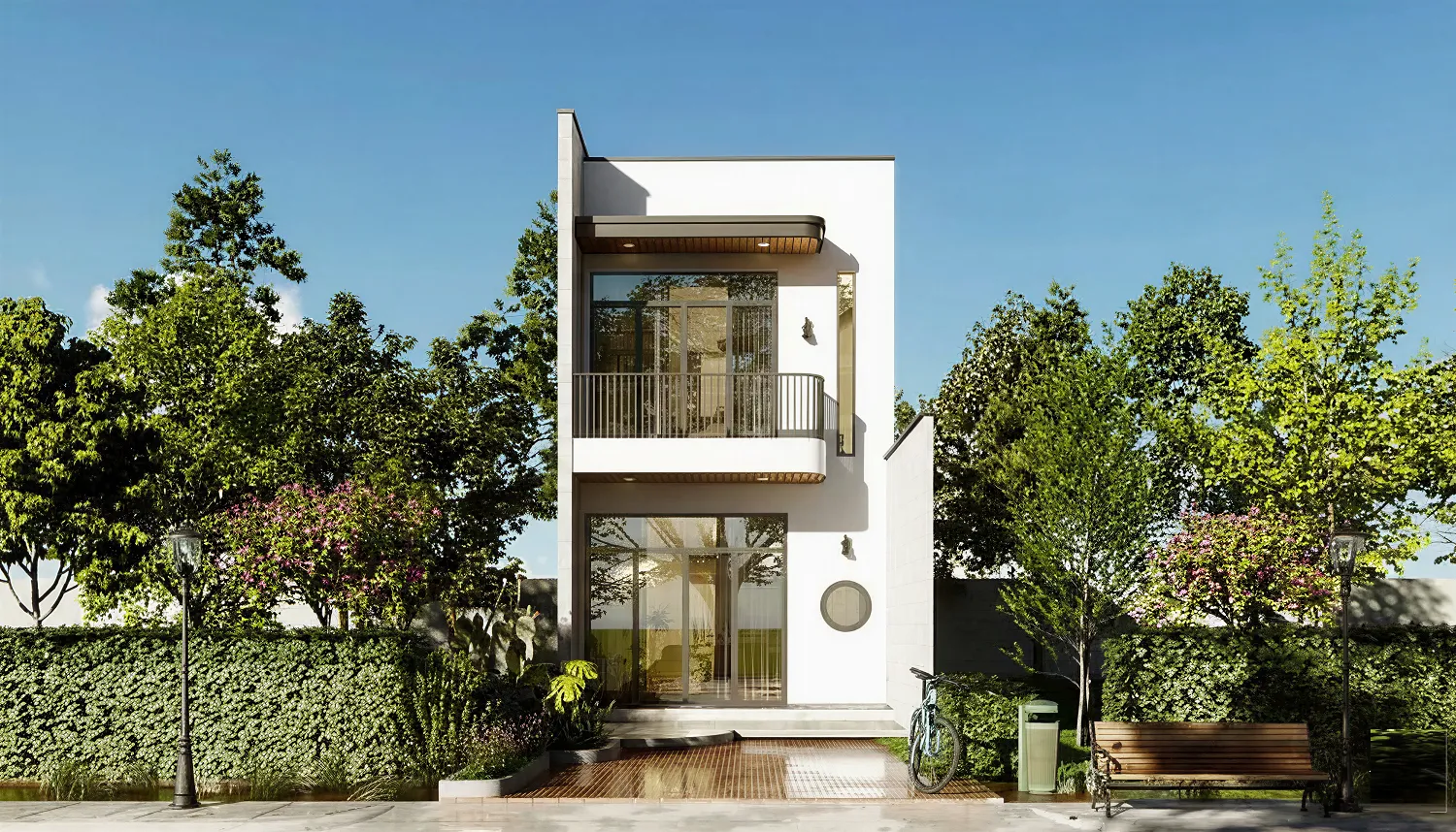 mẫu nhà 2 tầng quy mô xây dựng 5x16 phong cách hiện đại do NAGOPA thiết kế