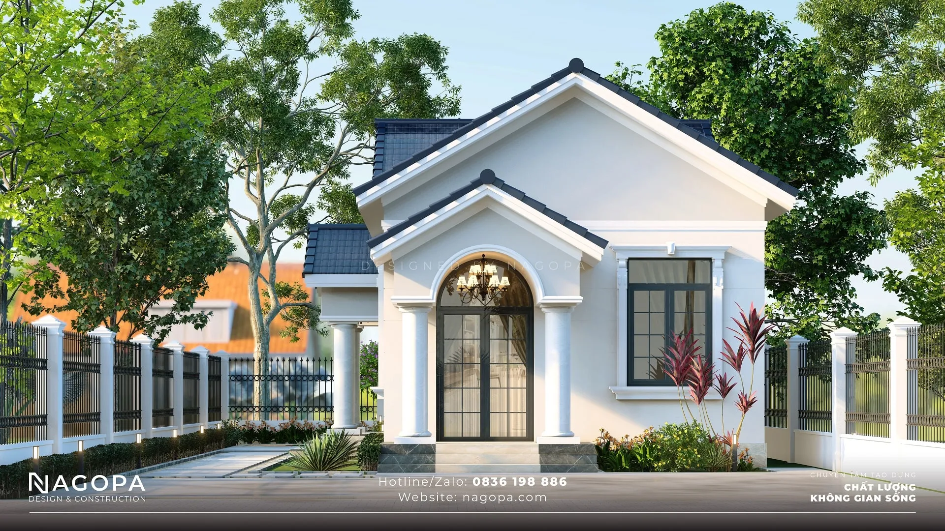 Mẫu nhà cấp 4 phong cách tân cổ điển tinh giản do NAGOPA thiết kế