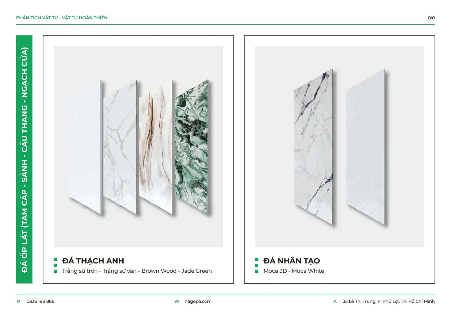 đá nhân tạo công ty nagopa sử dụng vào công trình