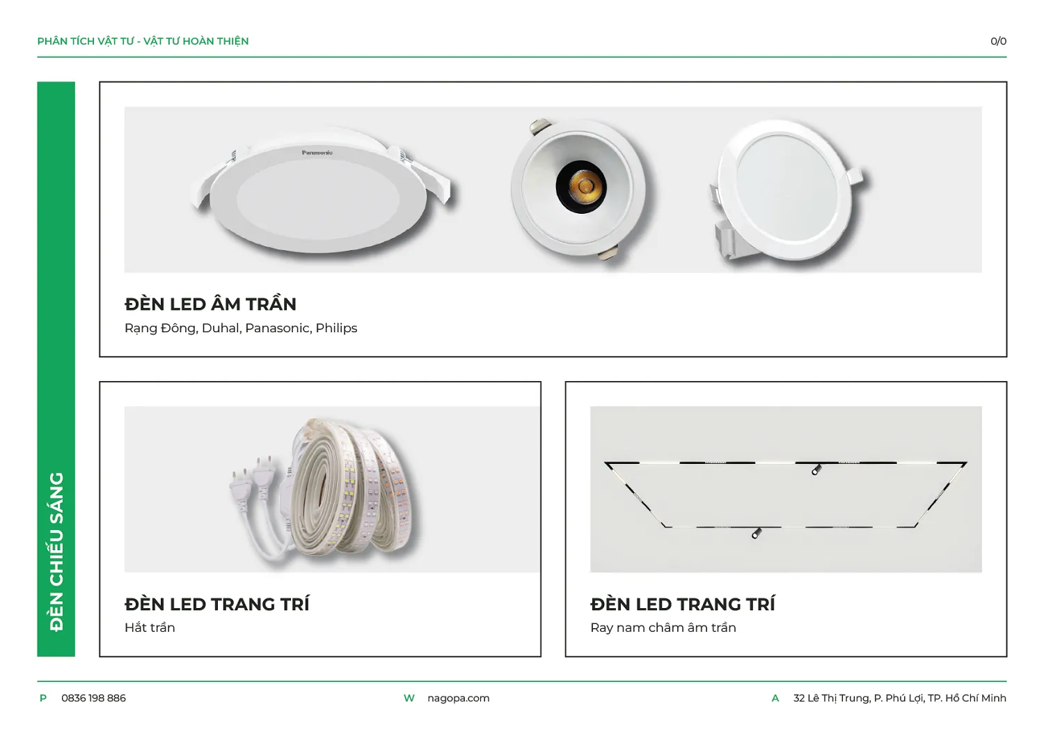 đèn led âm trần được nagopa ứng dụng