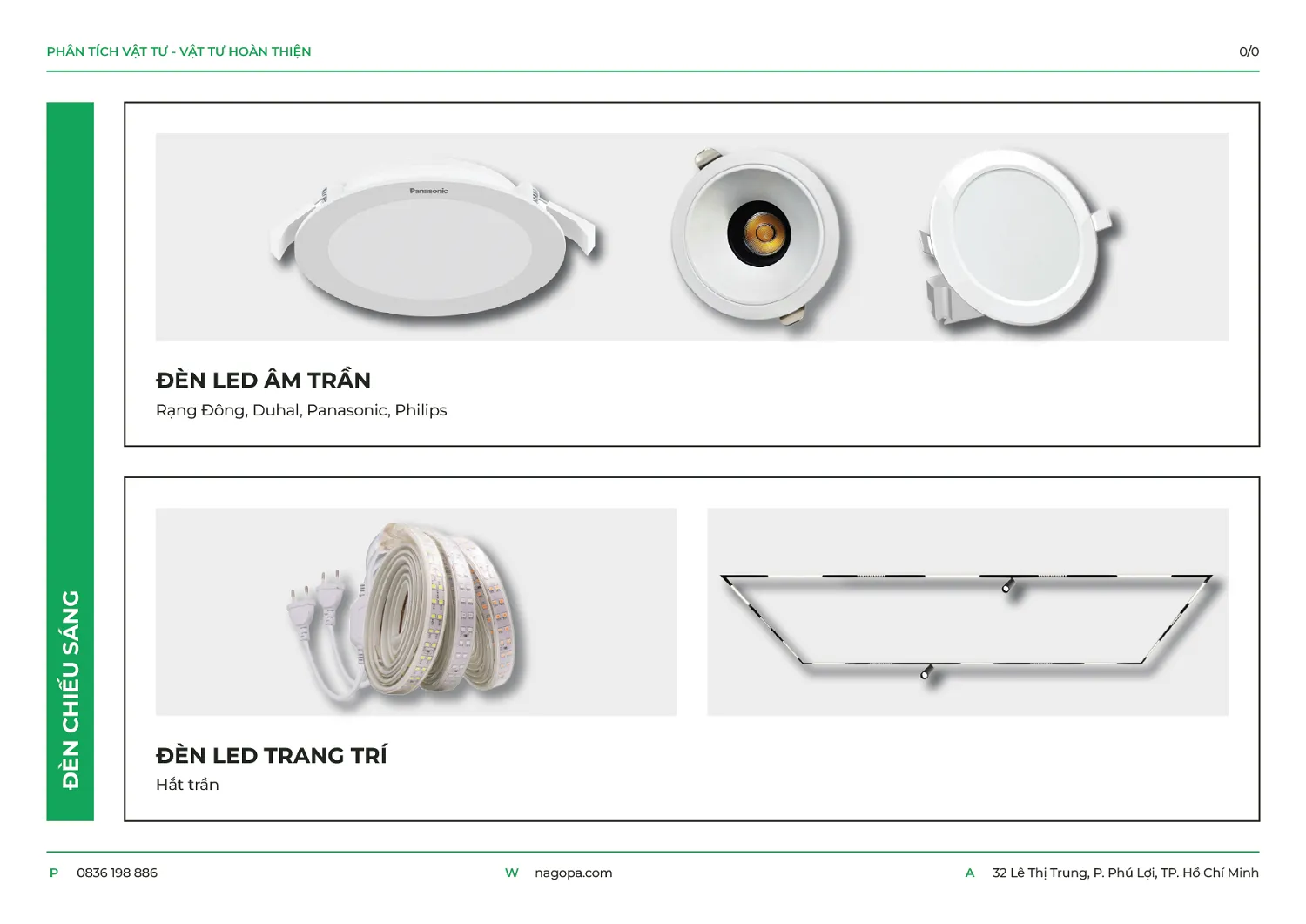 đèn led âm trần được nagopa ứng dụng