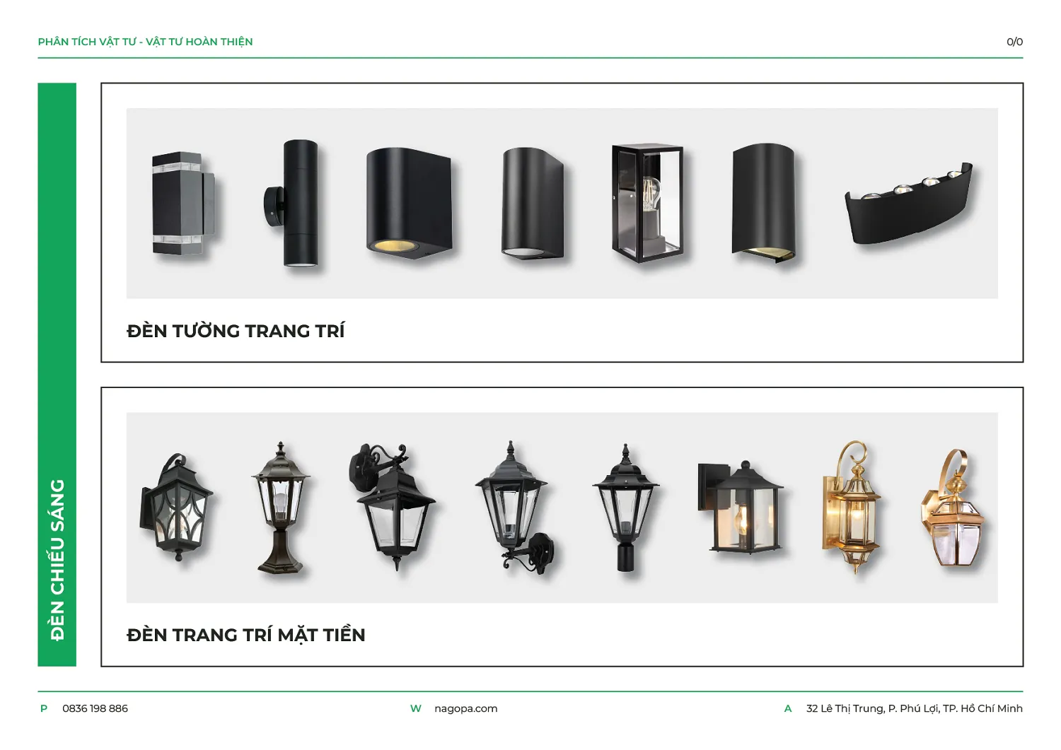 đèn trang trí được NAGOPA sử dụng