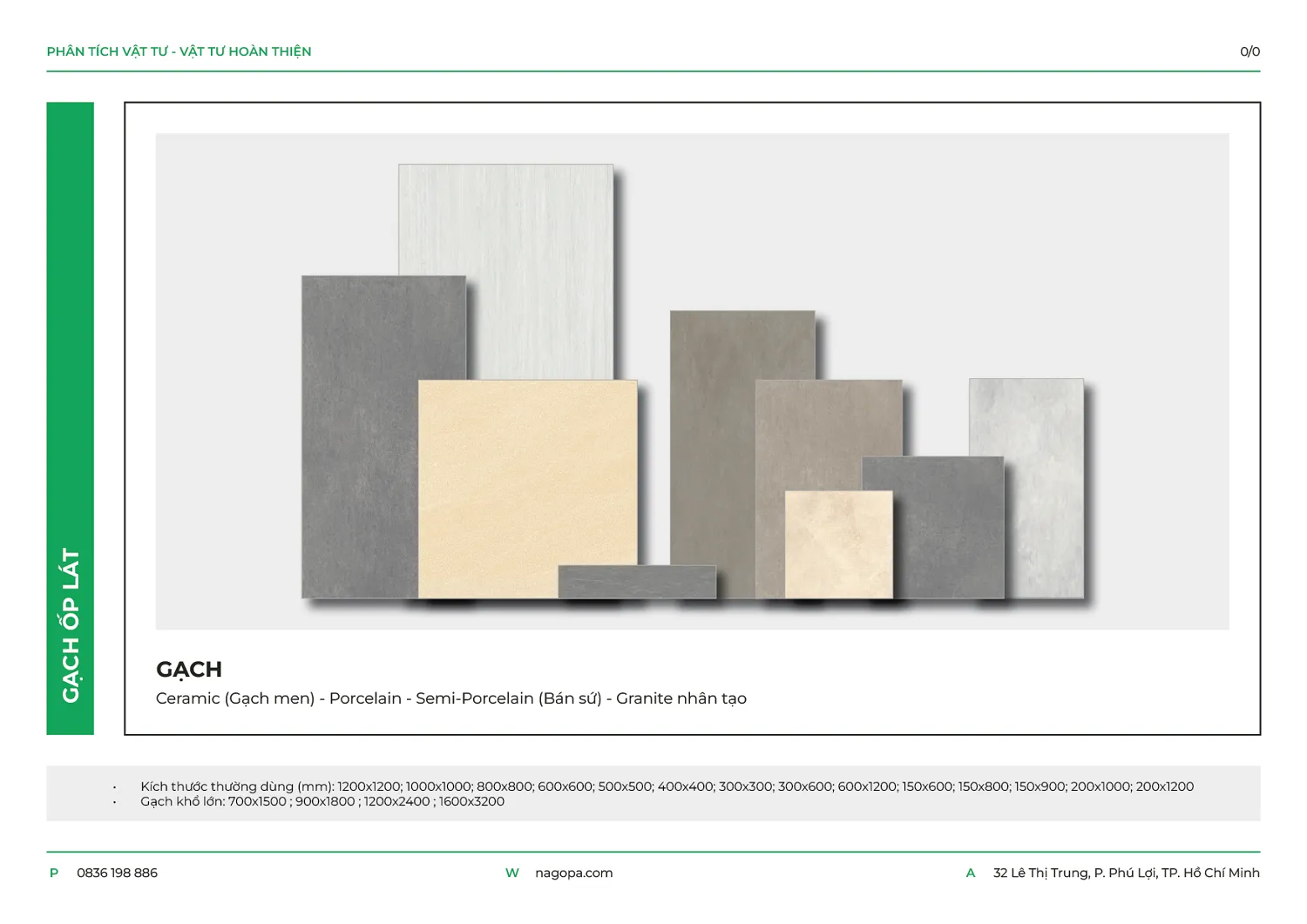 gạch ốp lát nagopa sử dụng xây nhà
