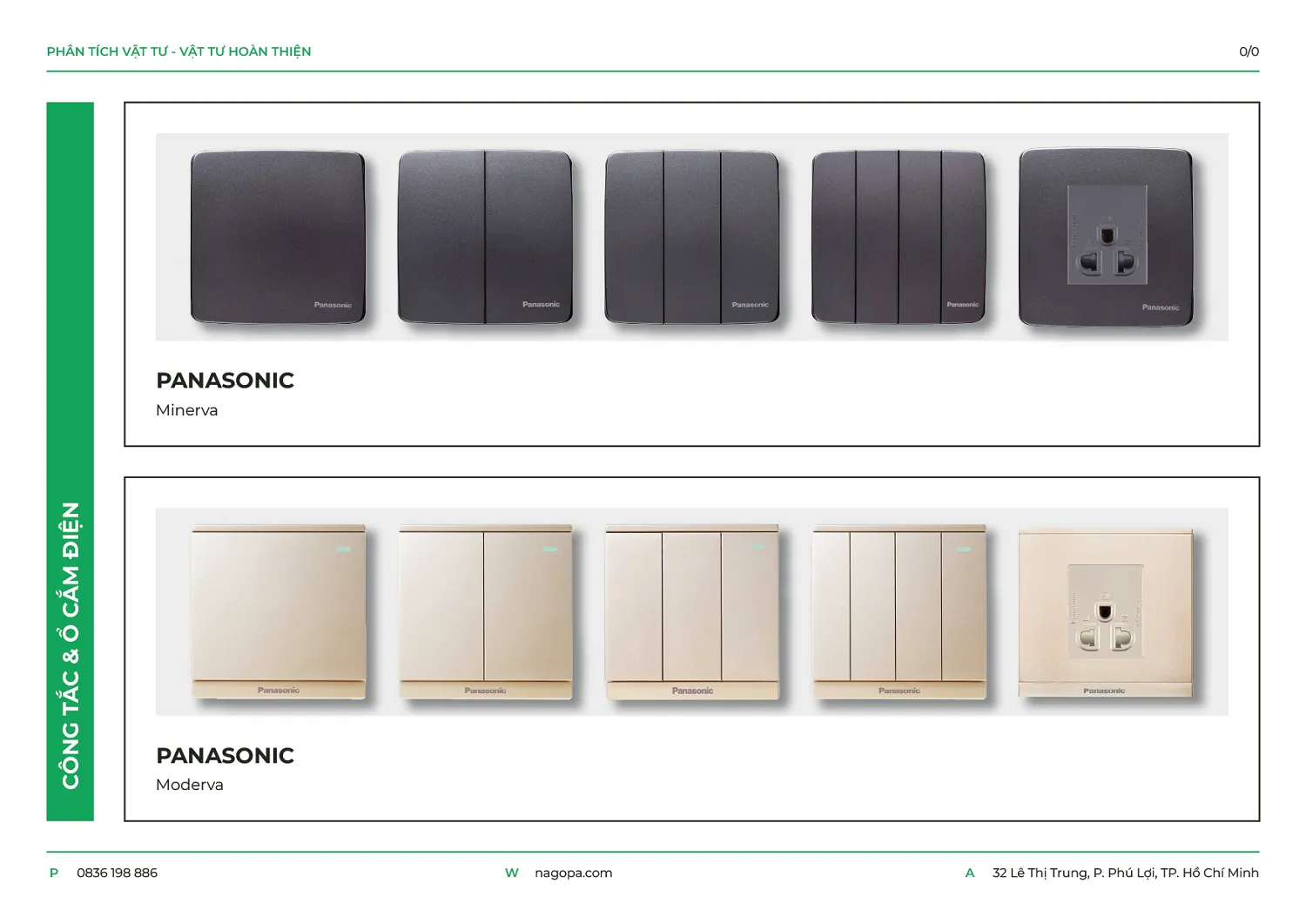 hạng mục công tắc ổ cắm panasonic được NAGOPA sử dụng 1