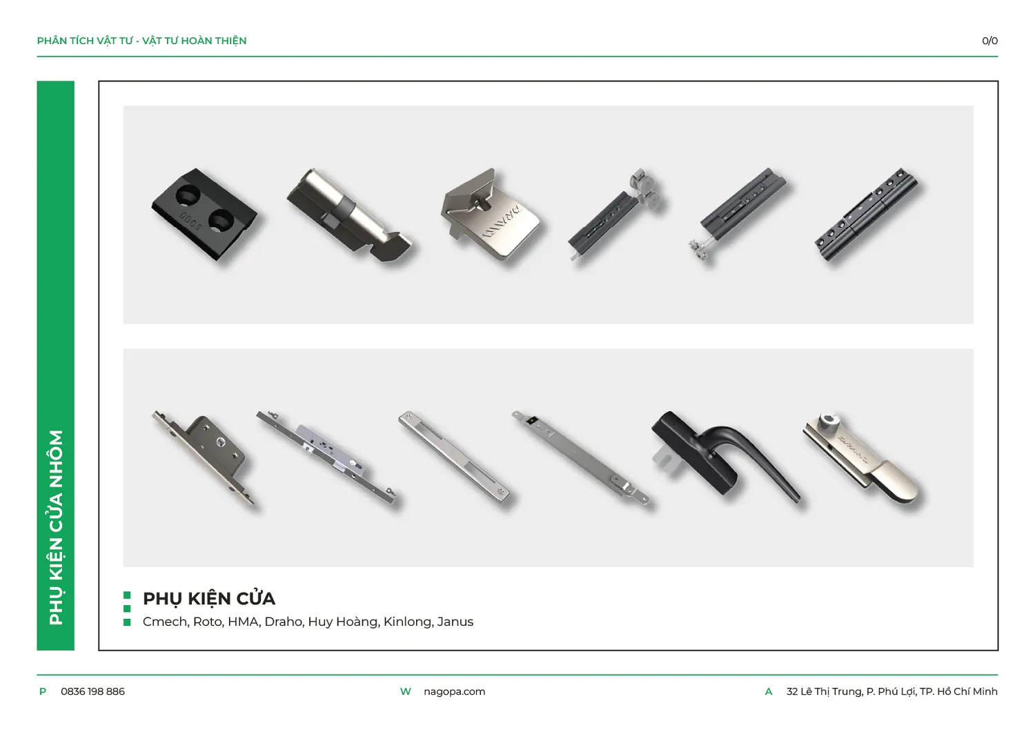 phụ kiện cửa nhôm