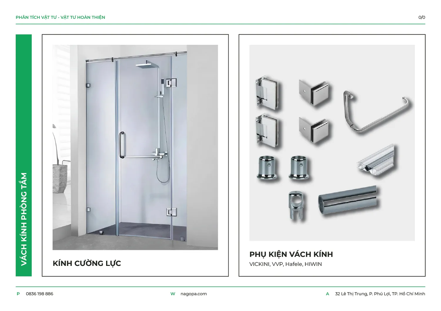 vách kính phụ kiện nhà wc được nagopa ứng dụng