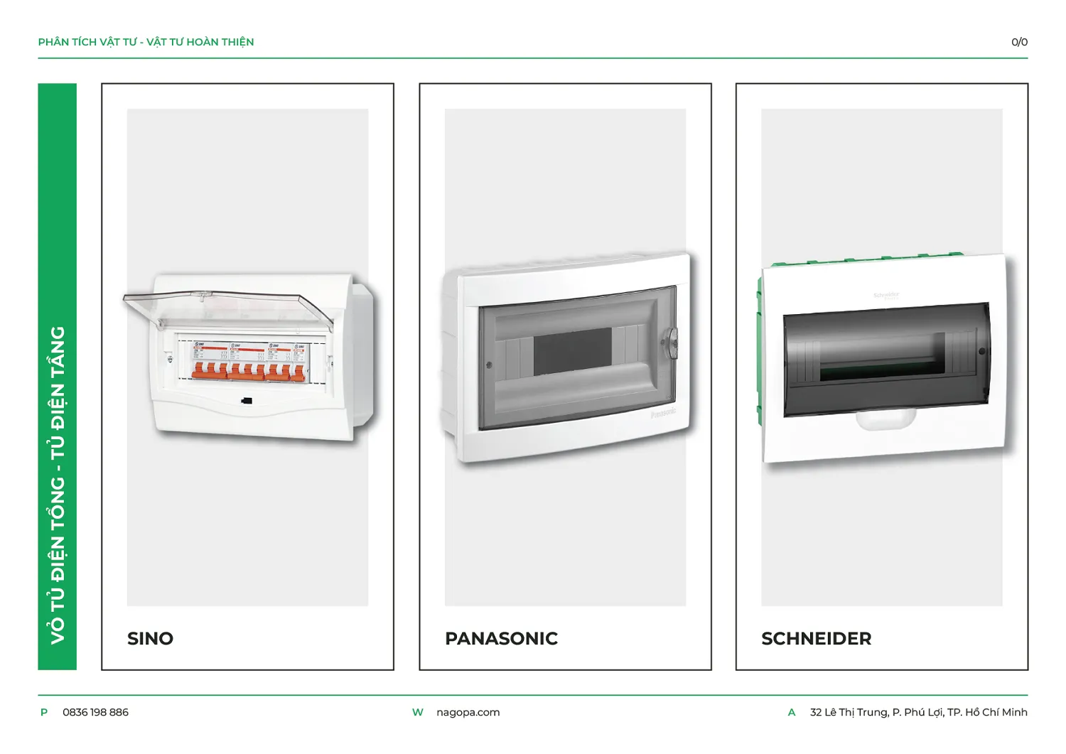 vỏ tủ điện tổng tủ điện tầng được nagopa sử dụng
